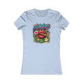 Women's Tee - Colorful Retro 'Cigar Left' Floral Lip Graphic