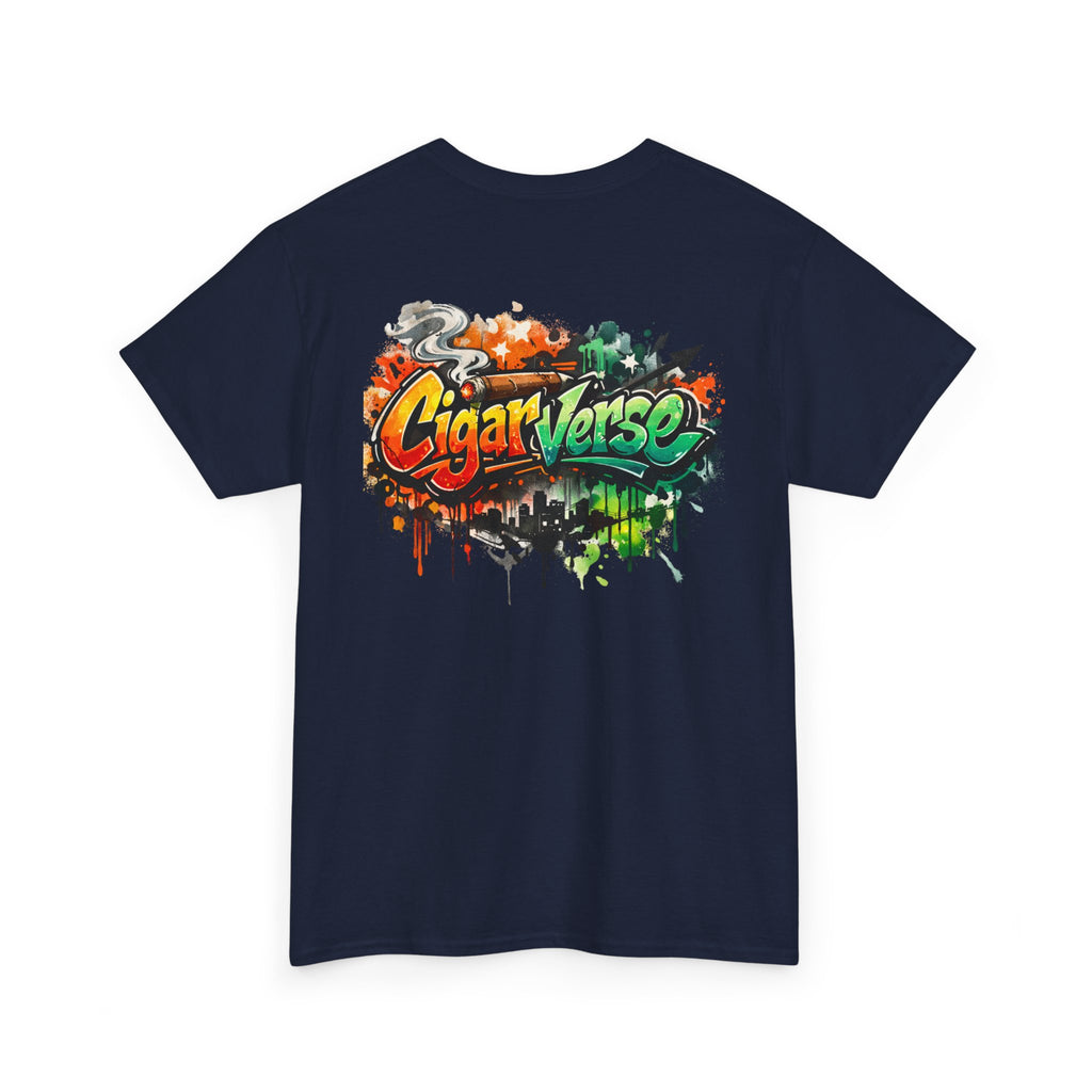 Graphic Tee — 'CigarVerse' Colorful Graffiti Logo T-Shirt
