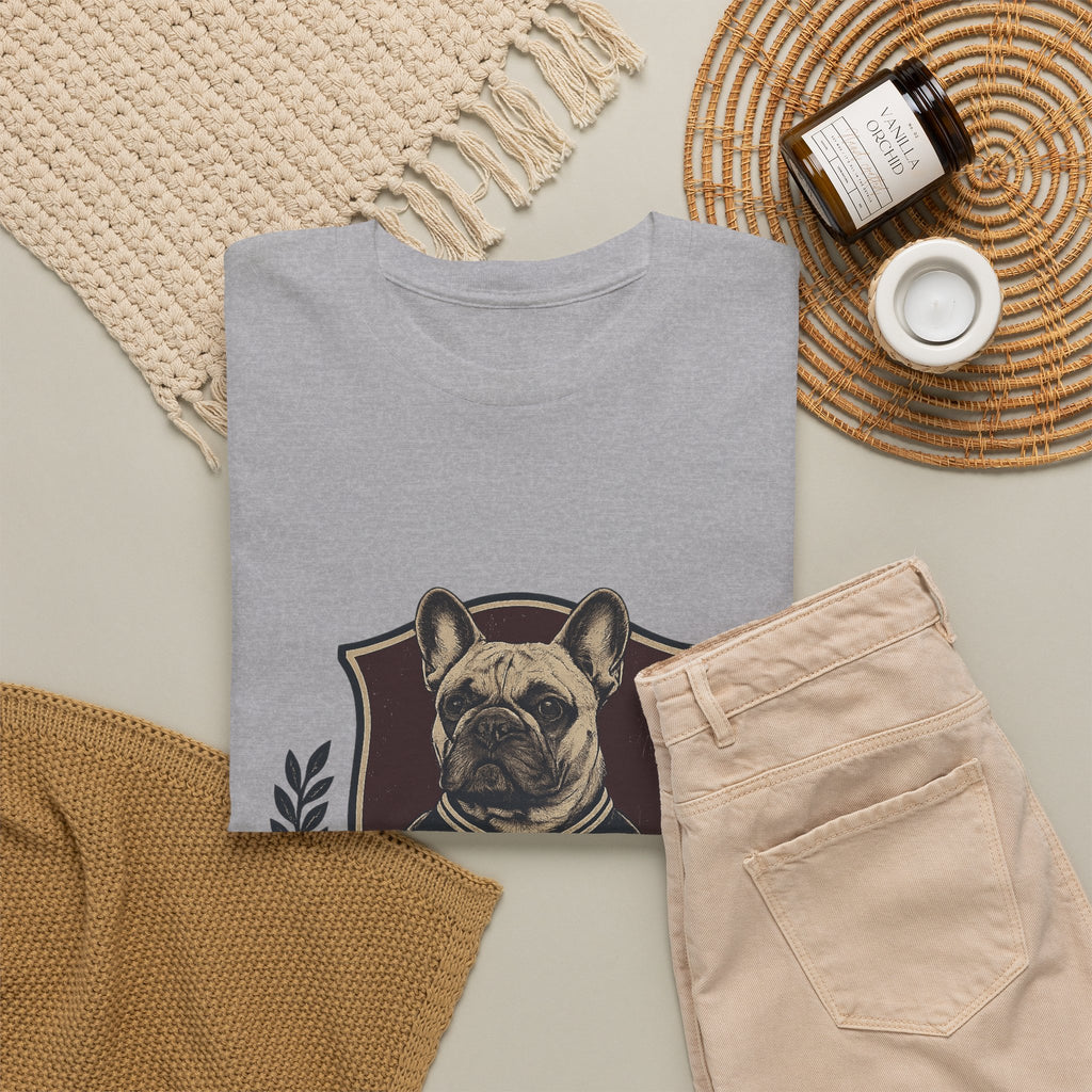 French Bulldog Crest T-Shirt — Vintage Campus Emblem Tee