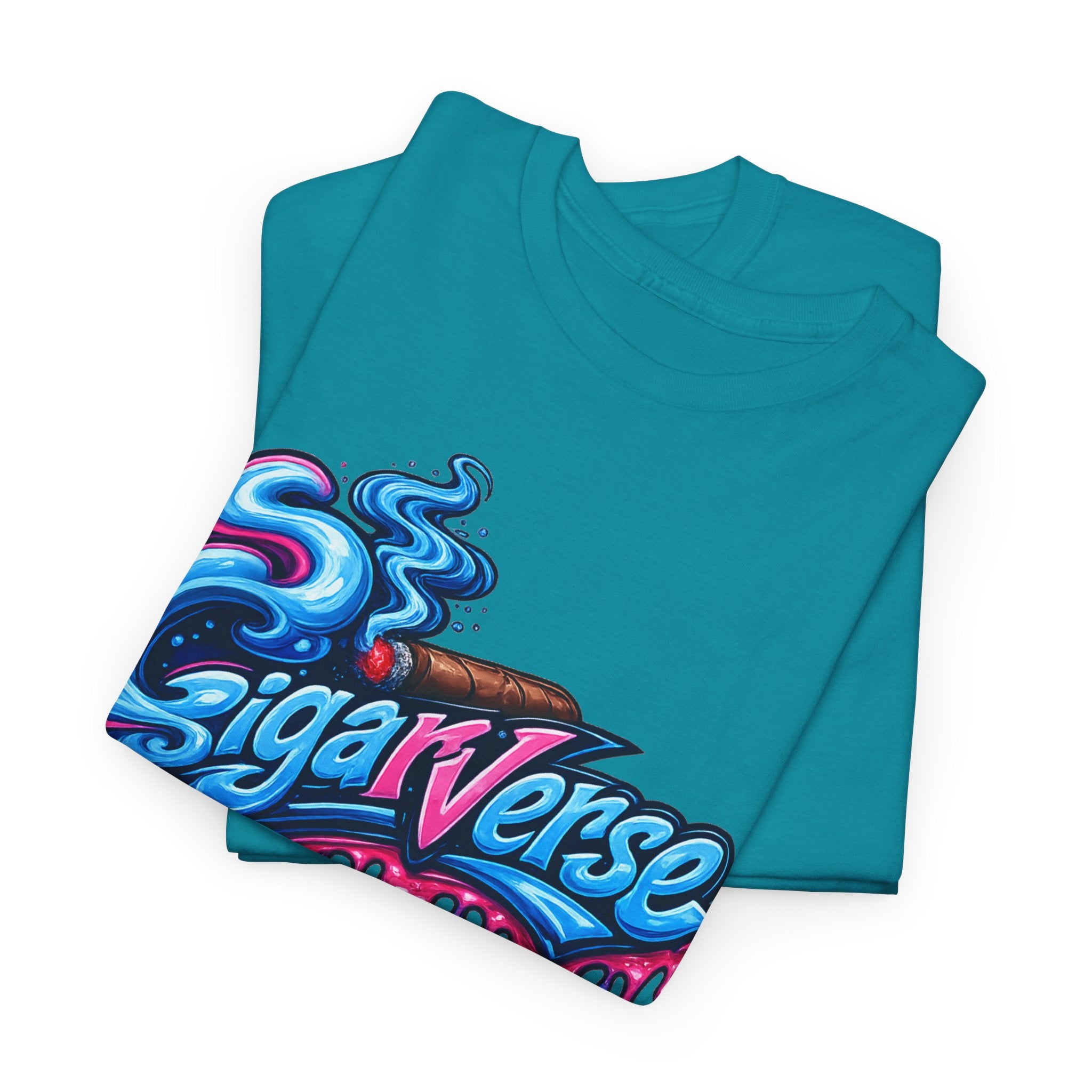 Unisex Graphic Tee — Colorful "CigarVerse" Drip Logo T-Shirt