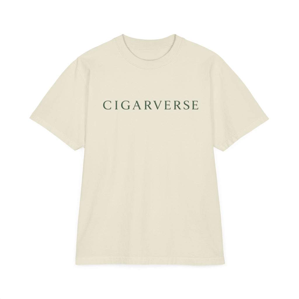 Forest Green Logo Premium Max Heavyweight Cigarverse T‑Shirt — Minimalist Logo Tee for Cigar Lovers