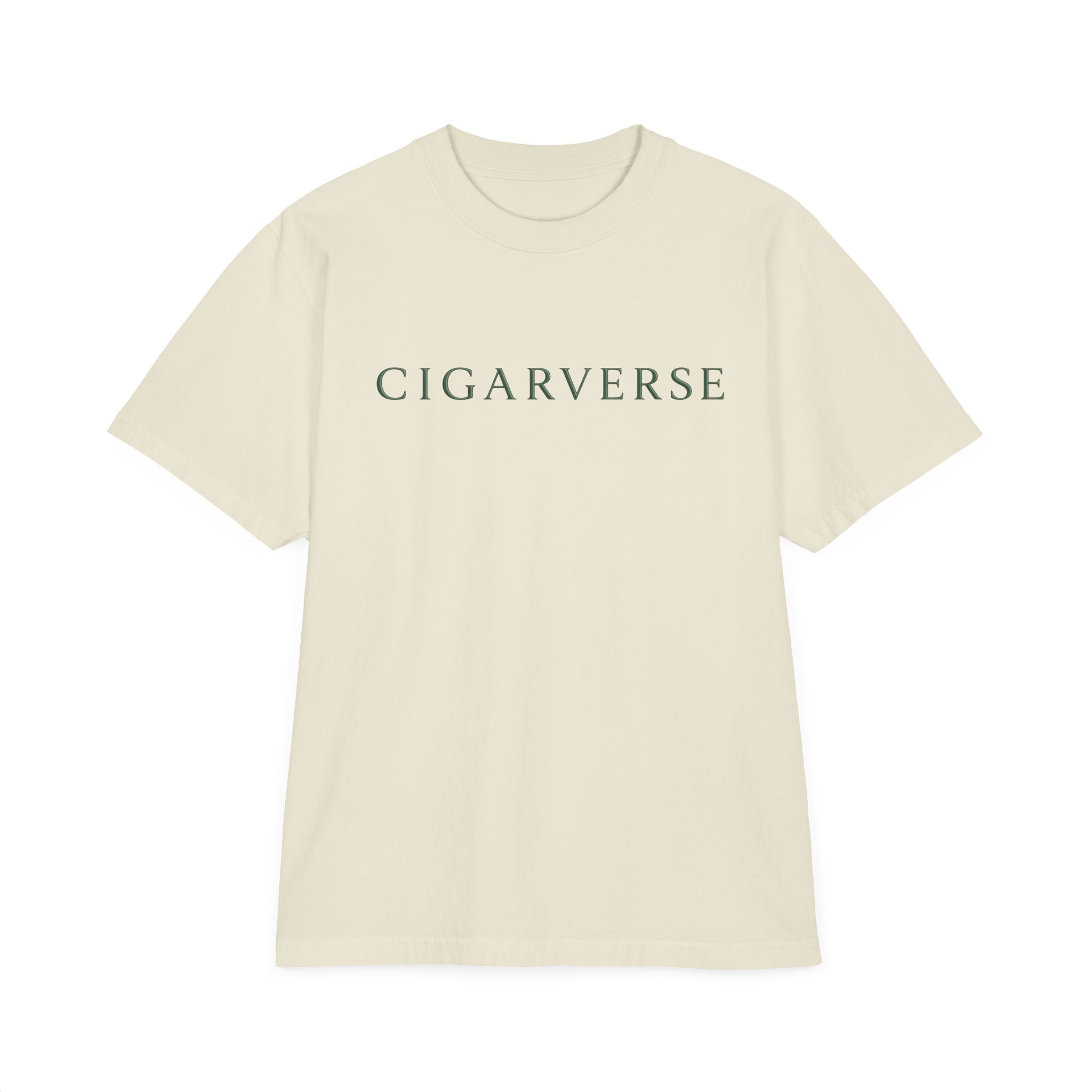 Forest Green Logo Premium Max Heavyweight Cigarverse T‑Shirt — Minimalist Logo Tee for Cigar Lovers