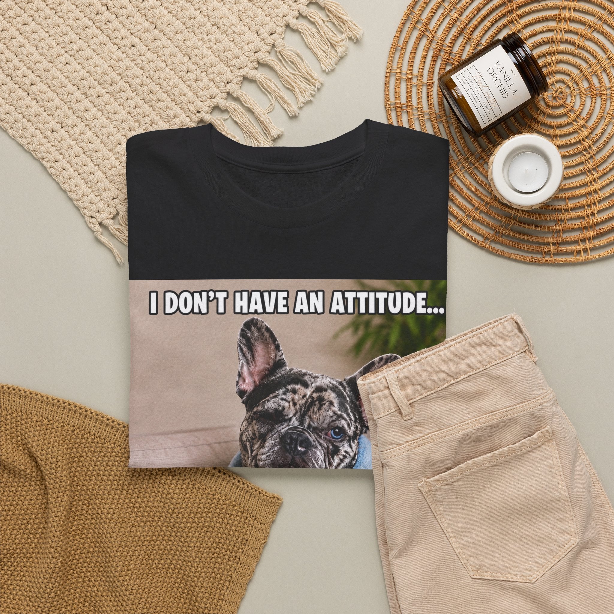 Frenchie Graphic Tee — Cute French Bulldog Design