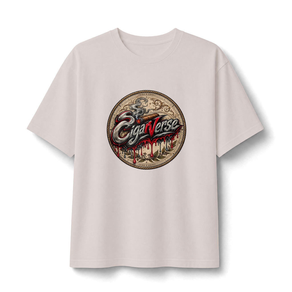 Premium T-Shirt — 'CigarVerse' Retro Crest Graphic Tee