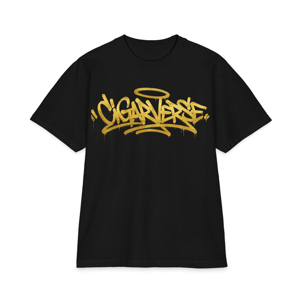 ULTRA PREMIUM HEAVYWEIGHT Graffiti Halo T-Shirt — 'CIGNVERSE' Street Art Graphic Tee