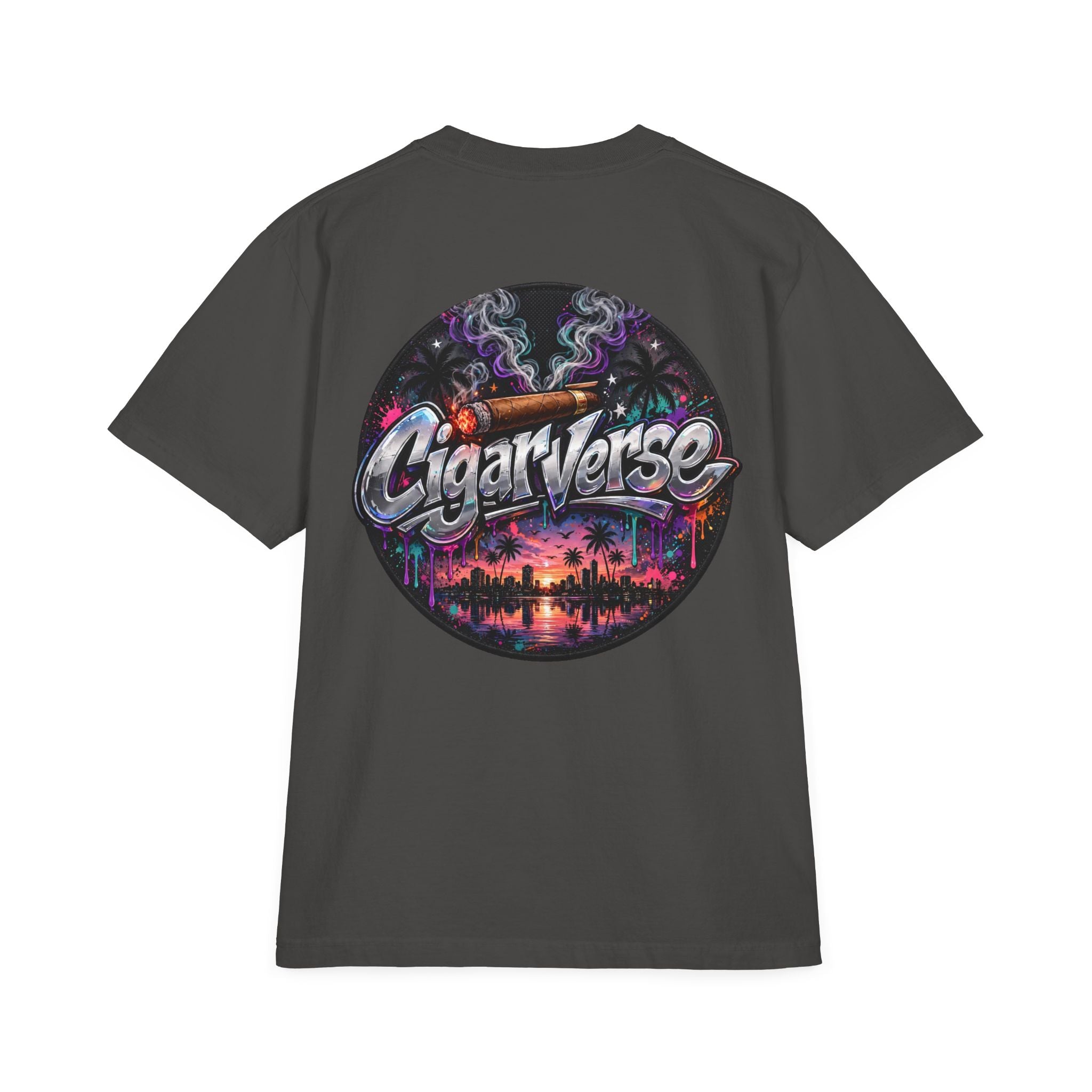 Oversized Premium CigarVerse Graphic T-Shirt — Sunset Cigar Lounge Tee