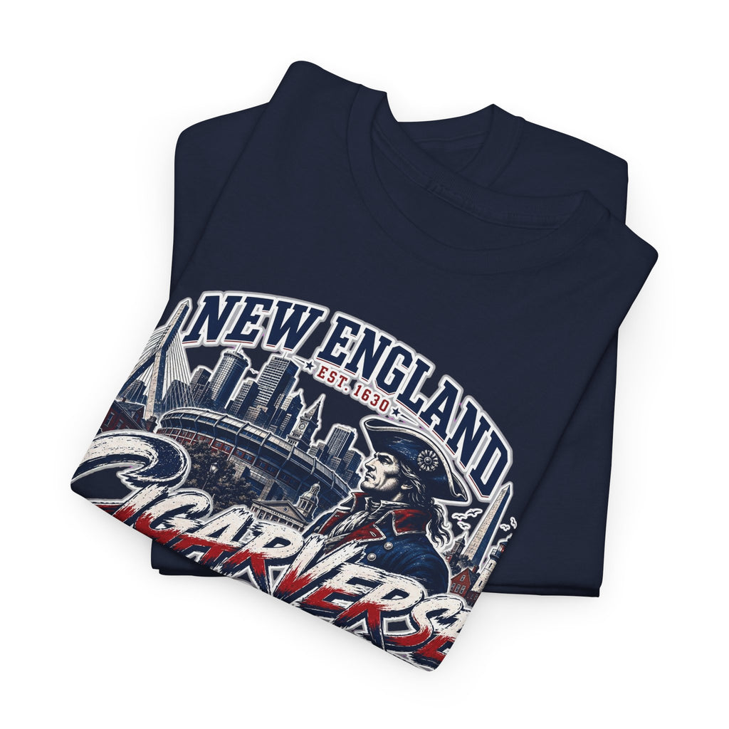 Unisex CIGARVERSE New England T-Shirt — 'NEW ENGLAND CIGARVERSE ' Skyline Graphic Tee