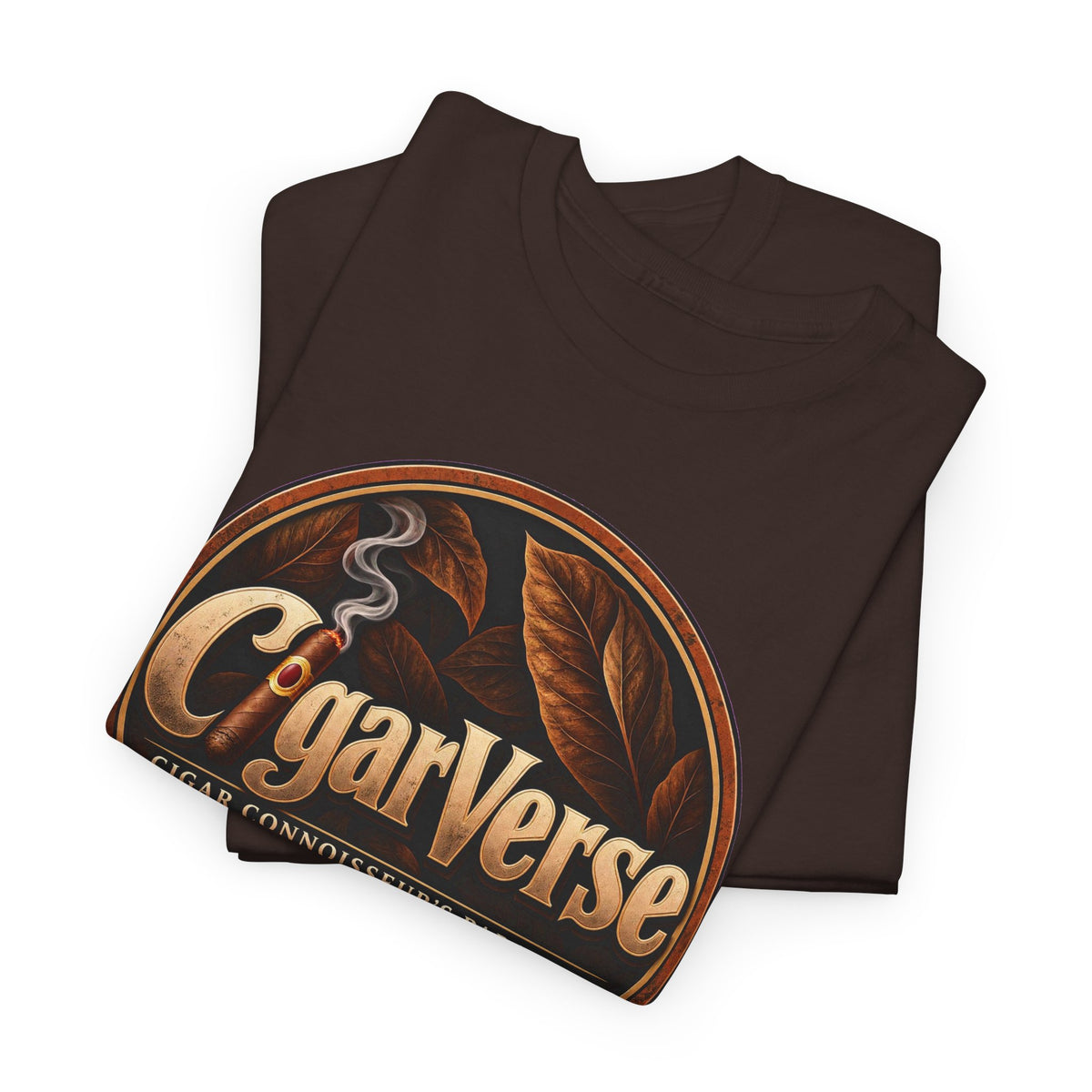 CigarVerse Logo T‑Shirt — Cigar Connoisseur Vintage Badge Tee