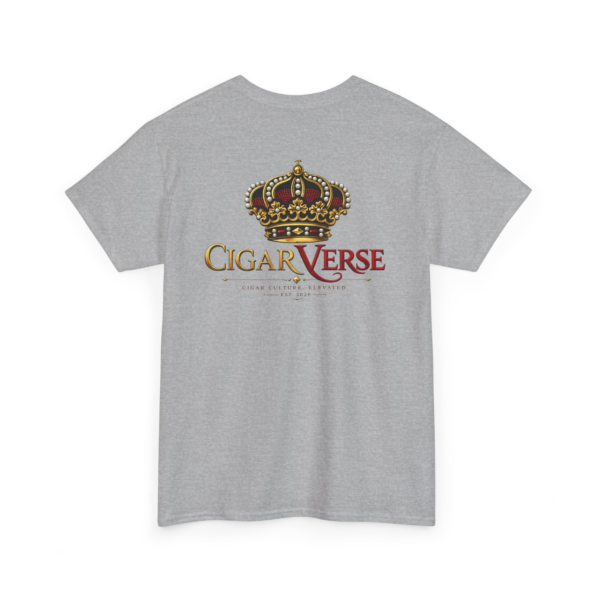 CigarVerse Crown T‑Shirt — Gold Crown Logo Tee for Cigar Lovers