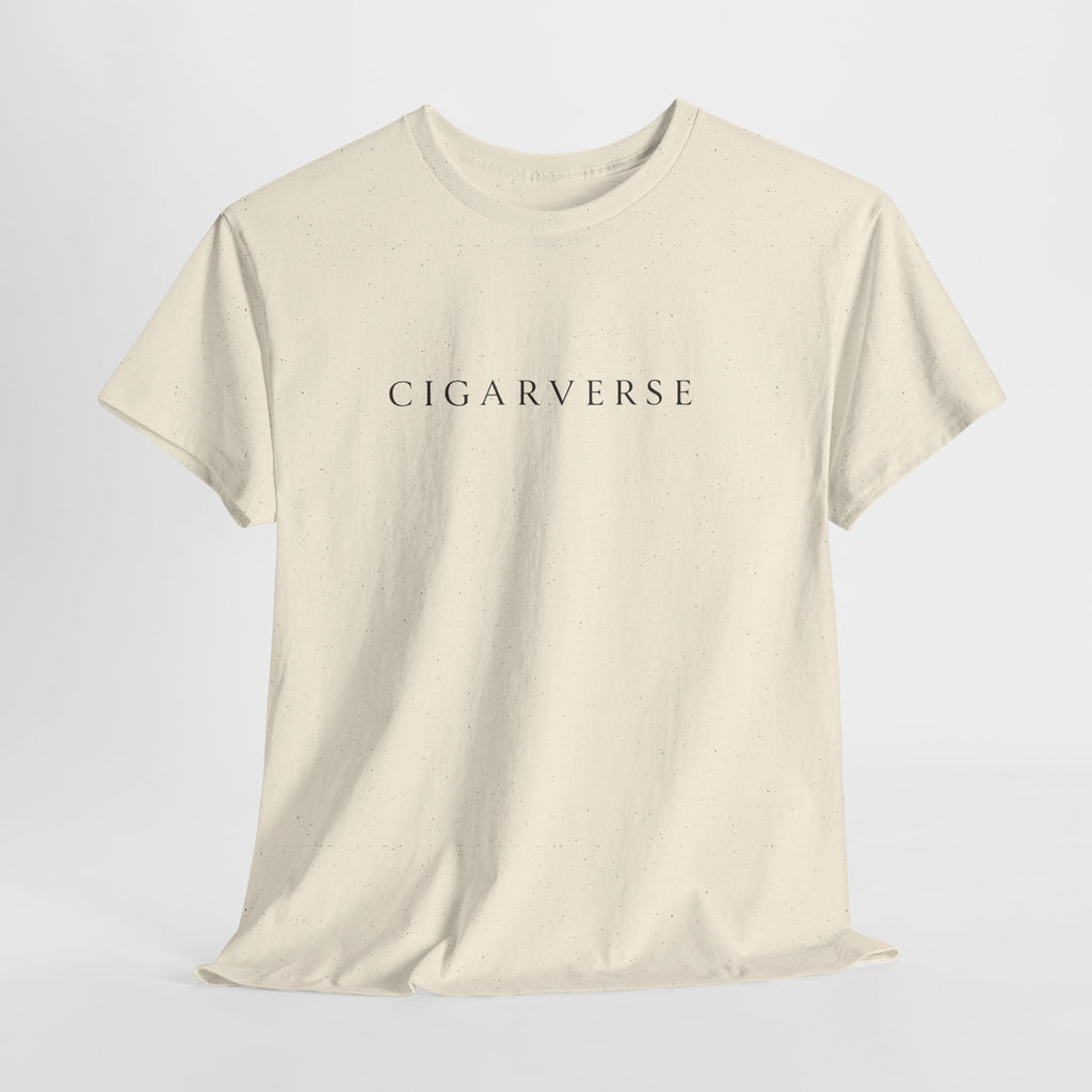 Cigarverse Logo Tee — Minimalist Natural Cotton T-Shirt for Cigar Enthusiasts