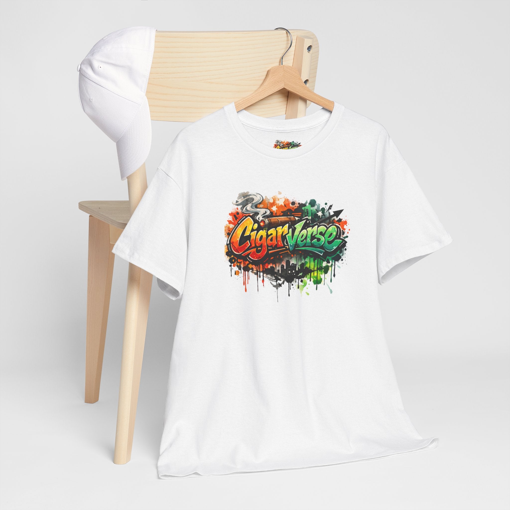CigarVerse Graffiti Tee - Colorful Art Logo T-Shirt