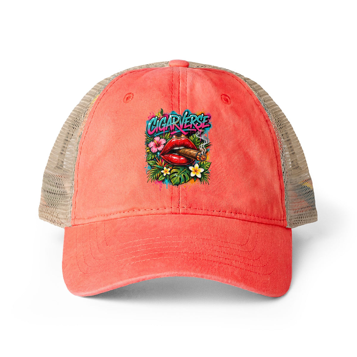 Women's Washed Mesh-Back Cap