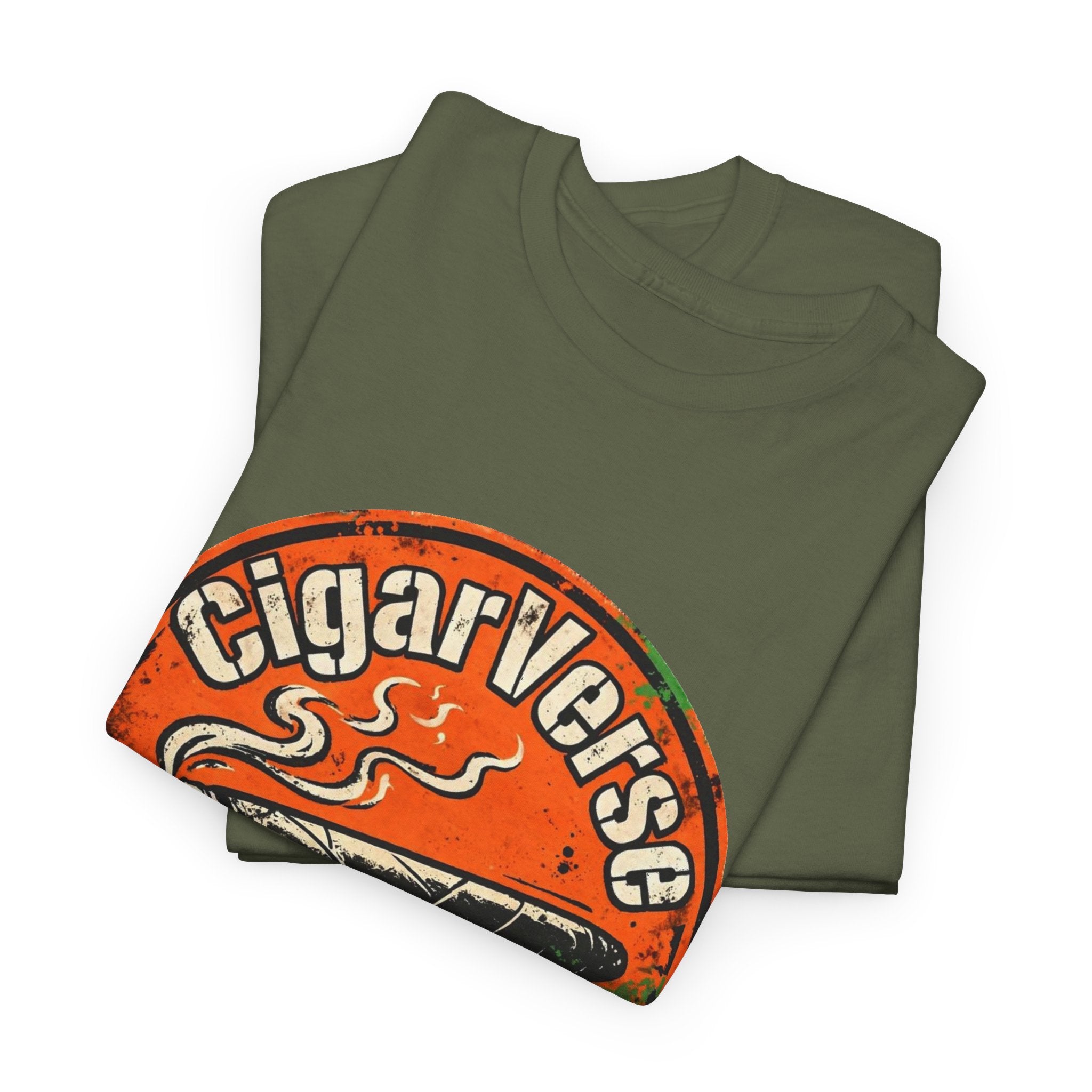 CigarVerse Logo Tee — Vintage Cigar Lounge Graphic T-Shirt