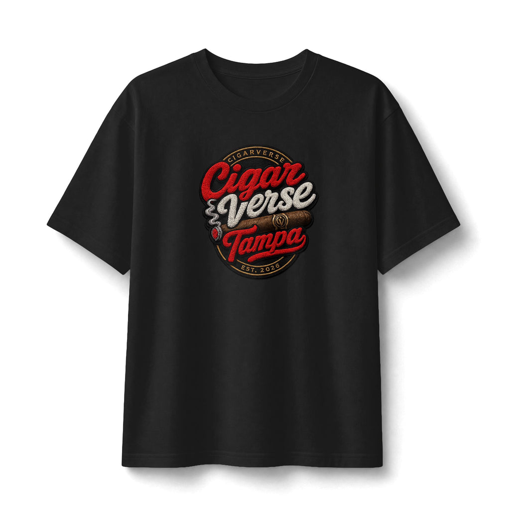 “PREMIUM” CigarVerse Tampa Graphic Tee – Retro Cigar Lounge Shirt