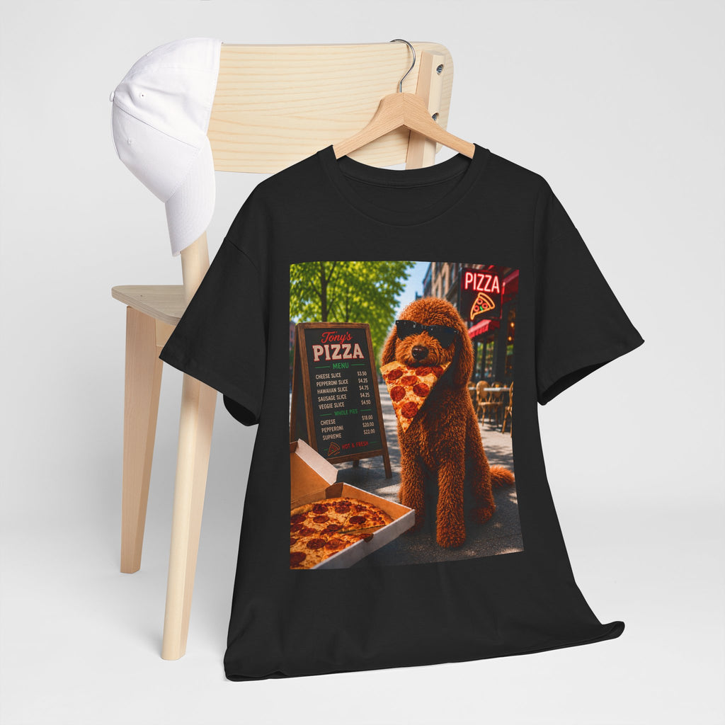 Doodle Pizza Tee — Cute Eating Pizza T-Shirt