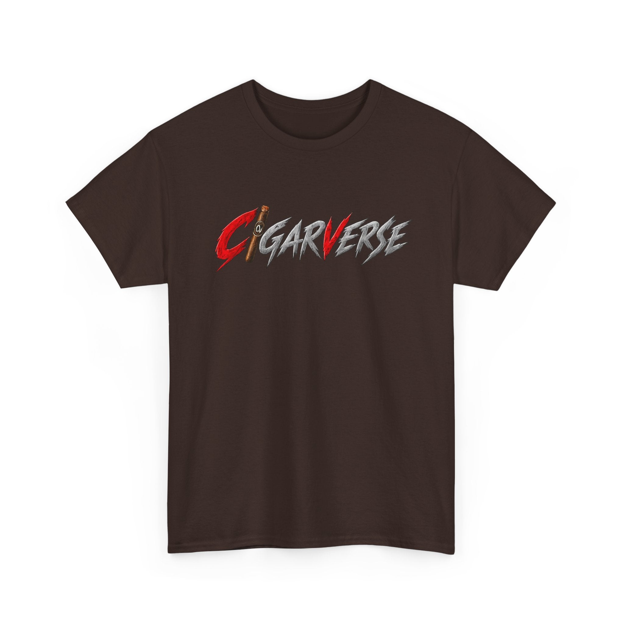 Cigarverse Graphic Tee — Bold Red & Gray Logo T-Shirt