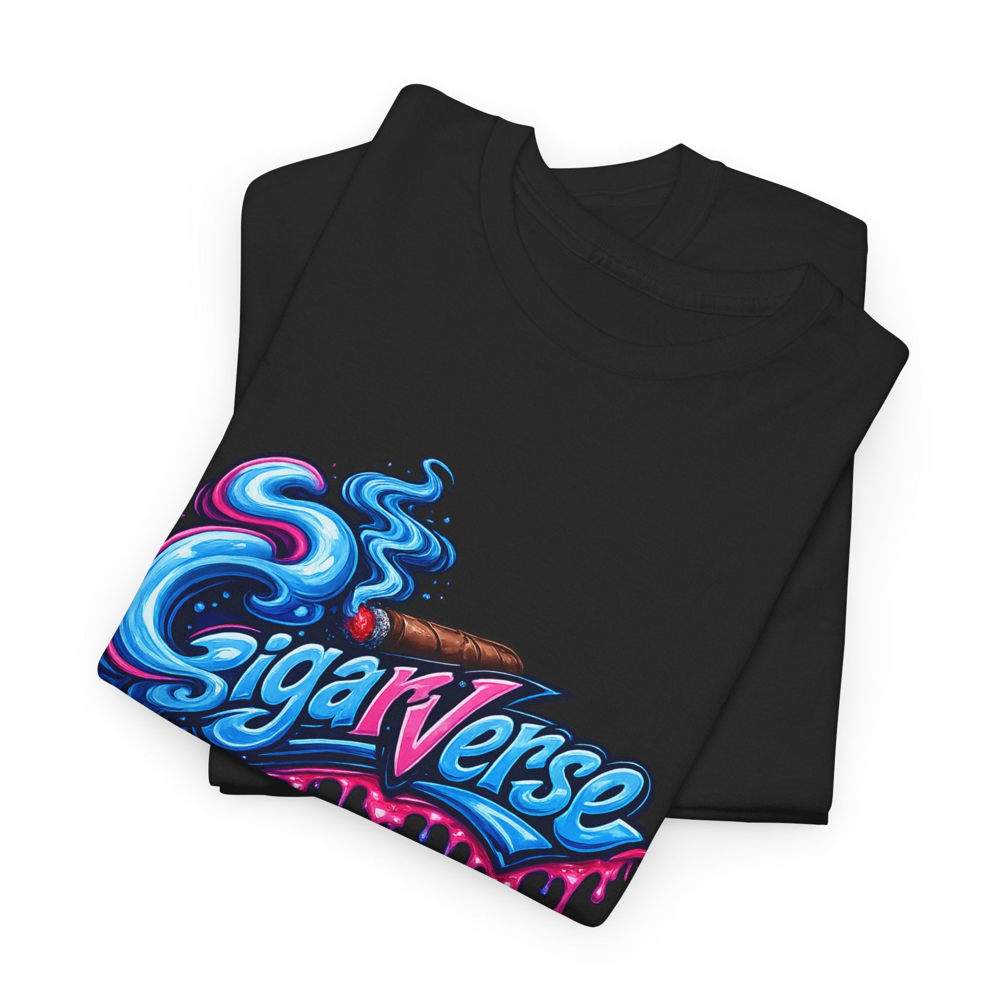 Cigarverse Drip Logo Tee — Retro Vaporwave Graphic T-Shirt