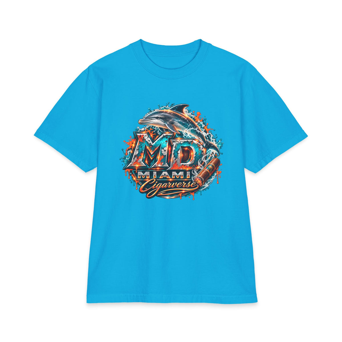 Miami Dolphins Retro Wave T-Shirt — MD Miami Cigarettes Dolphin Graphic Tee