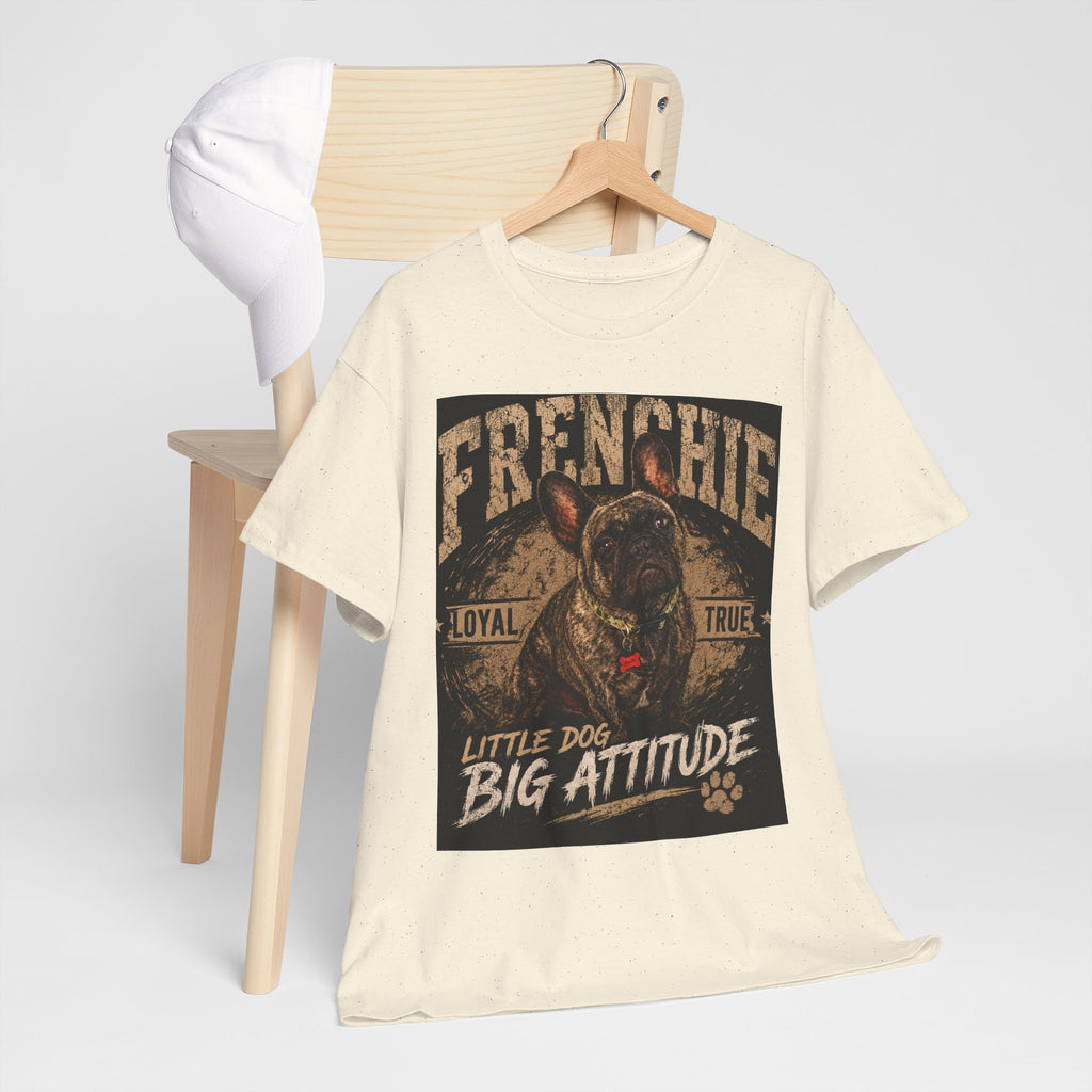 Frenchie Dog T-Shirt - “Little Dog Big Attitude” Retro Graphic Tee