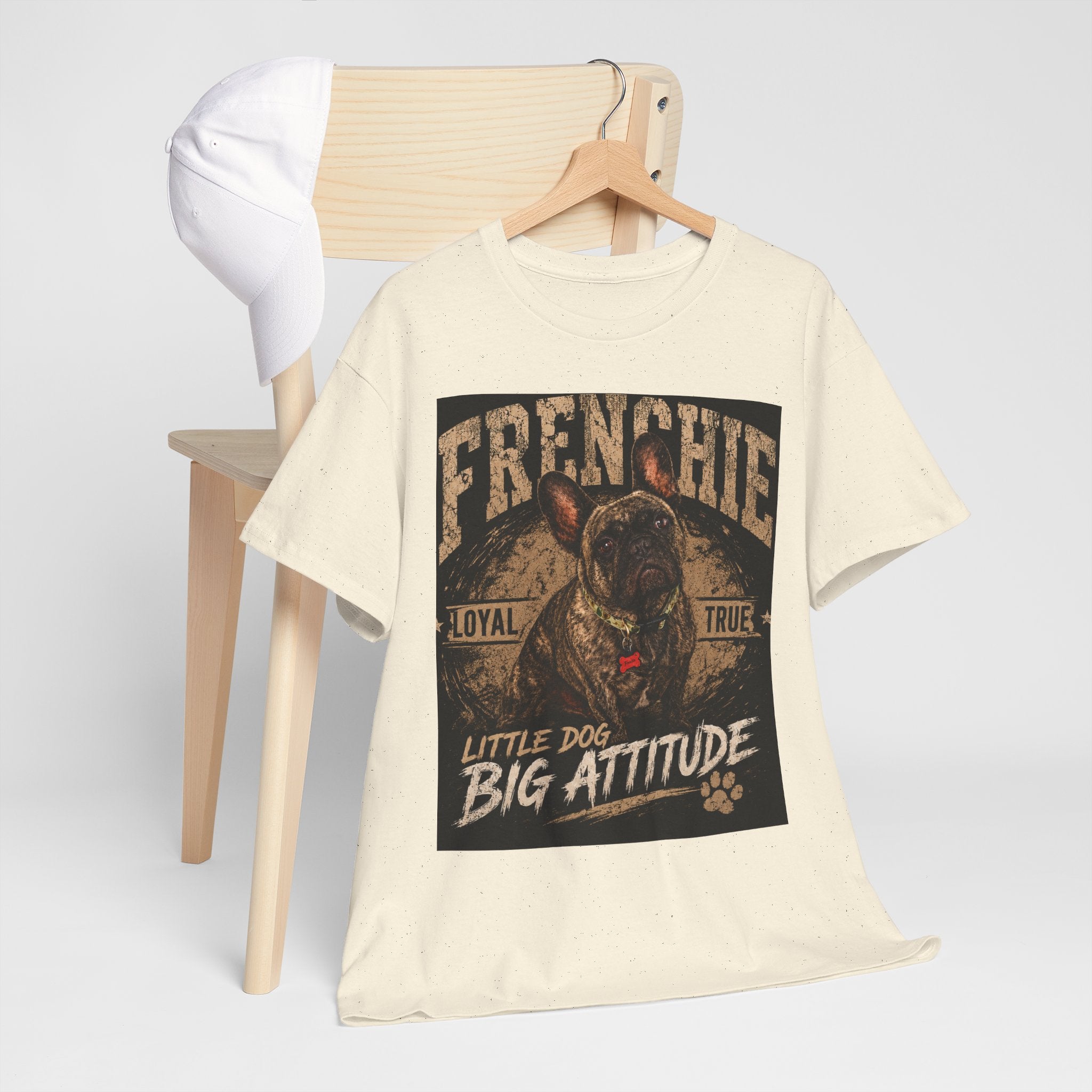 Frenchie Dog T-Shirt - “Little Dog Big Attitude” Retro Graphic Tee