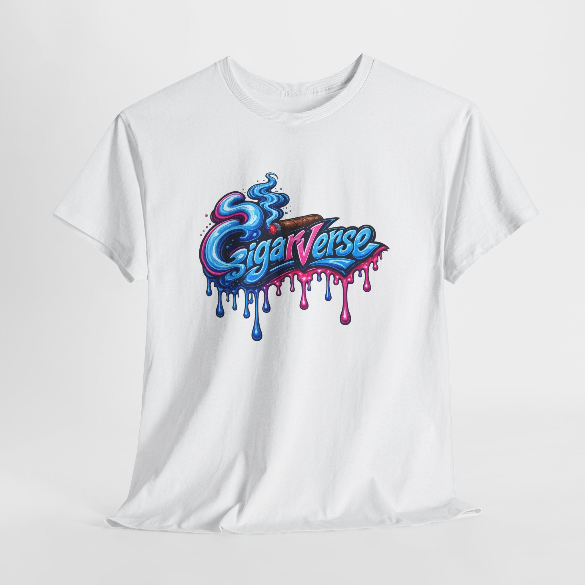 Cigarverse Drip Logo Tee — Retro Vaporwave Graphic T-Shirt