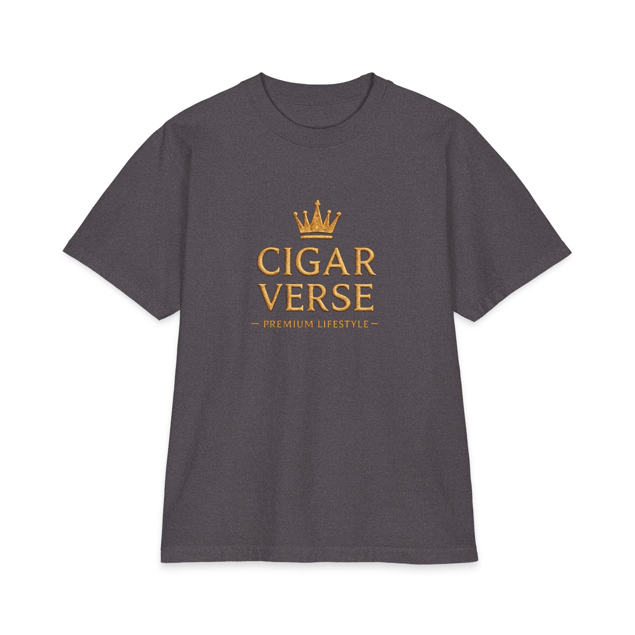 Premium Max Heavyweight Cigar Verse T‑Shirt — Premium Lifestyle Tee with Crown Logo