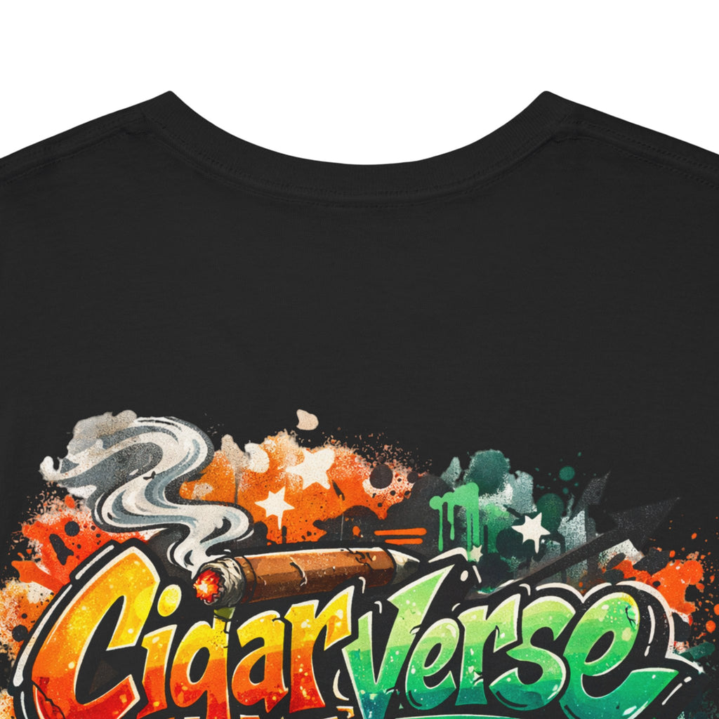 Graphic Tee — 'CigarVerse' Colorful Graffiti Logo T-Shirt
