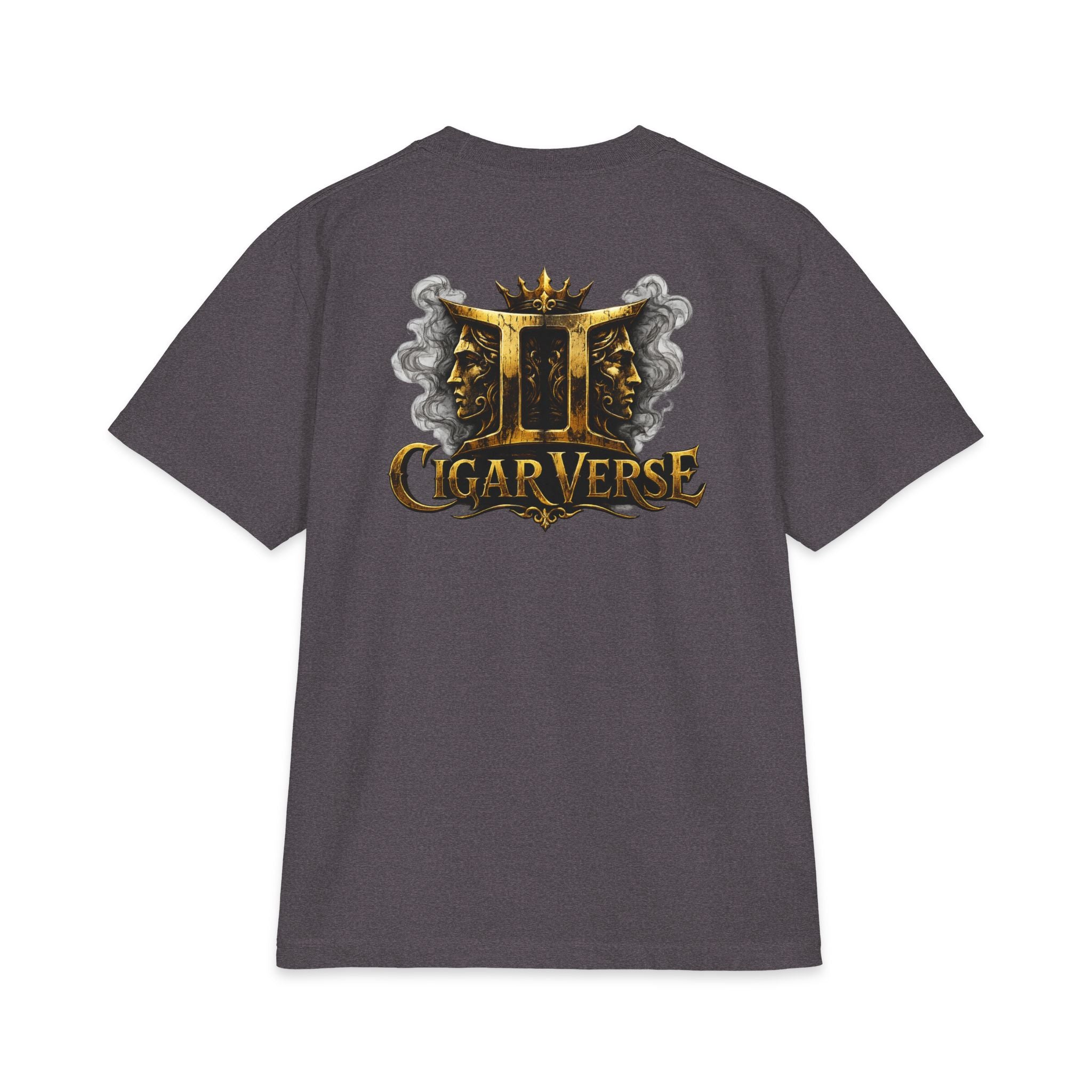 ULTRA PREMIUM HEAVYWEIGHT CigarVerse Graphic T-Shirt — Bold Gold Logo Smoking-Inspired Tee