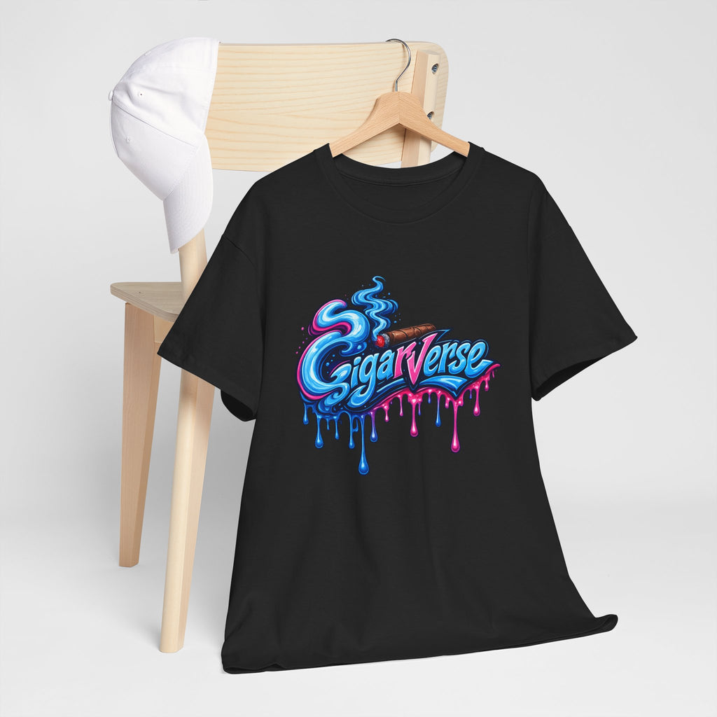Cigarverse Drip Logo Tee — Retro Vaporwave Graphic T-Shirt
