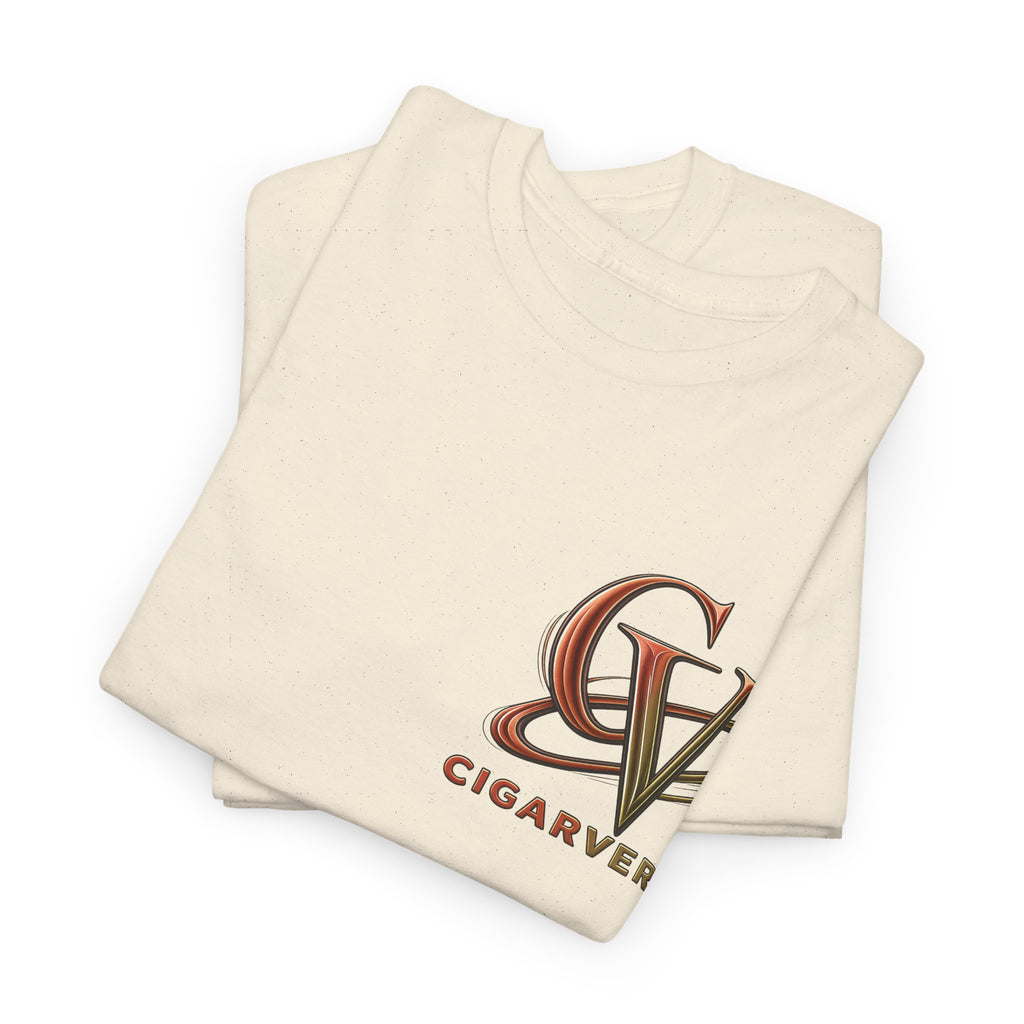 CIGARVERSE Tee — Vintage Script Chest Print Cotton T-Shirt