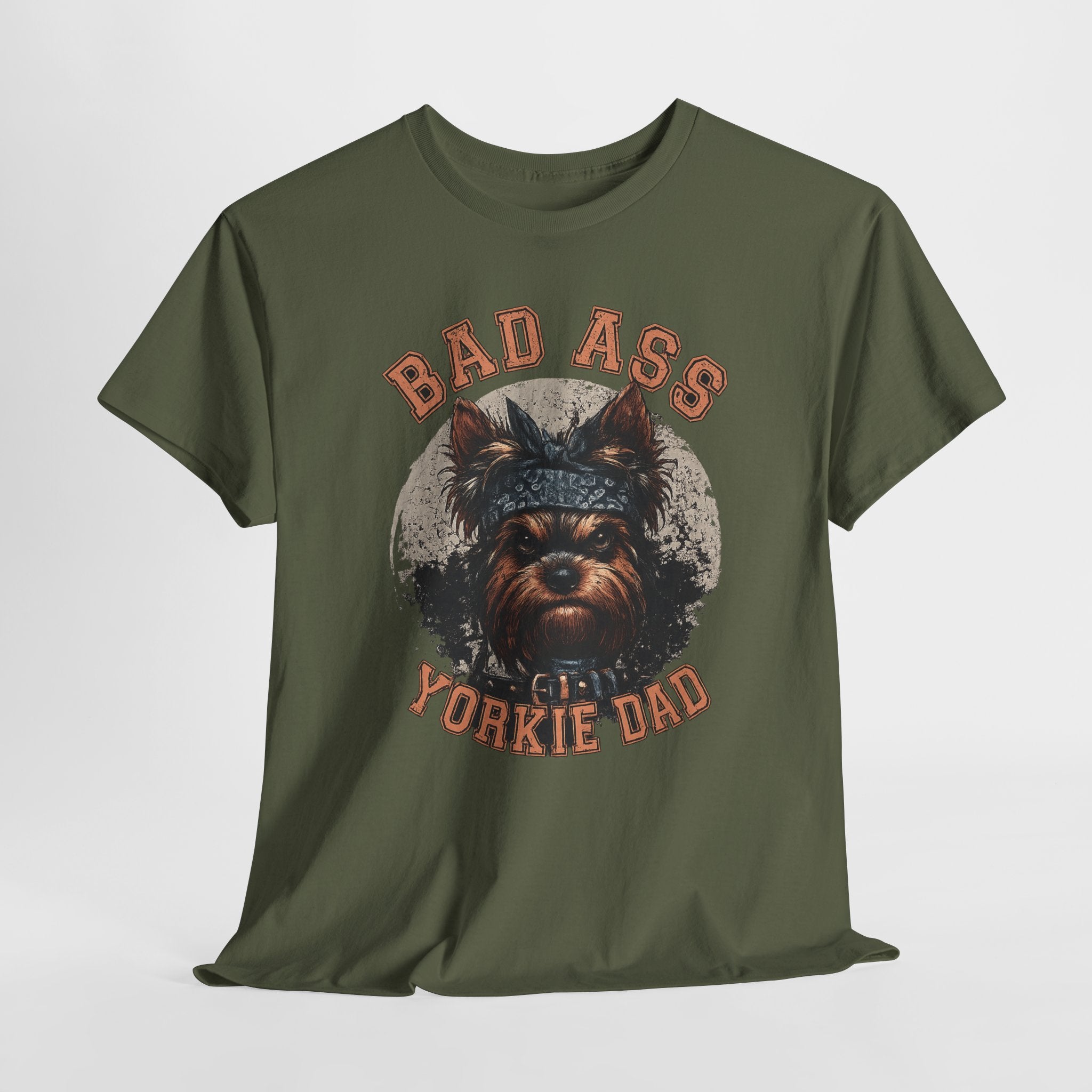 Bad Ass Yorkie Dad T-Shirt — Funny Yorkie Owner Tee