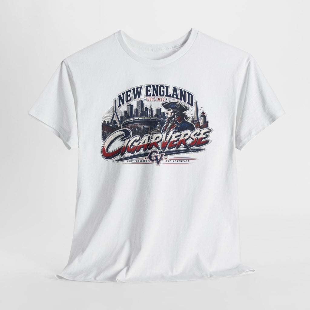 Unisex CIGARVERSE New England T-Shirt — 'NEW ENGLAND CIGARVERSE ' Skyline Graphic Tee