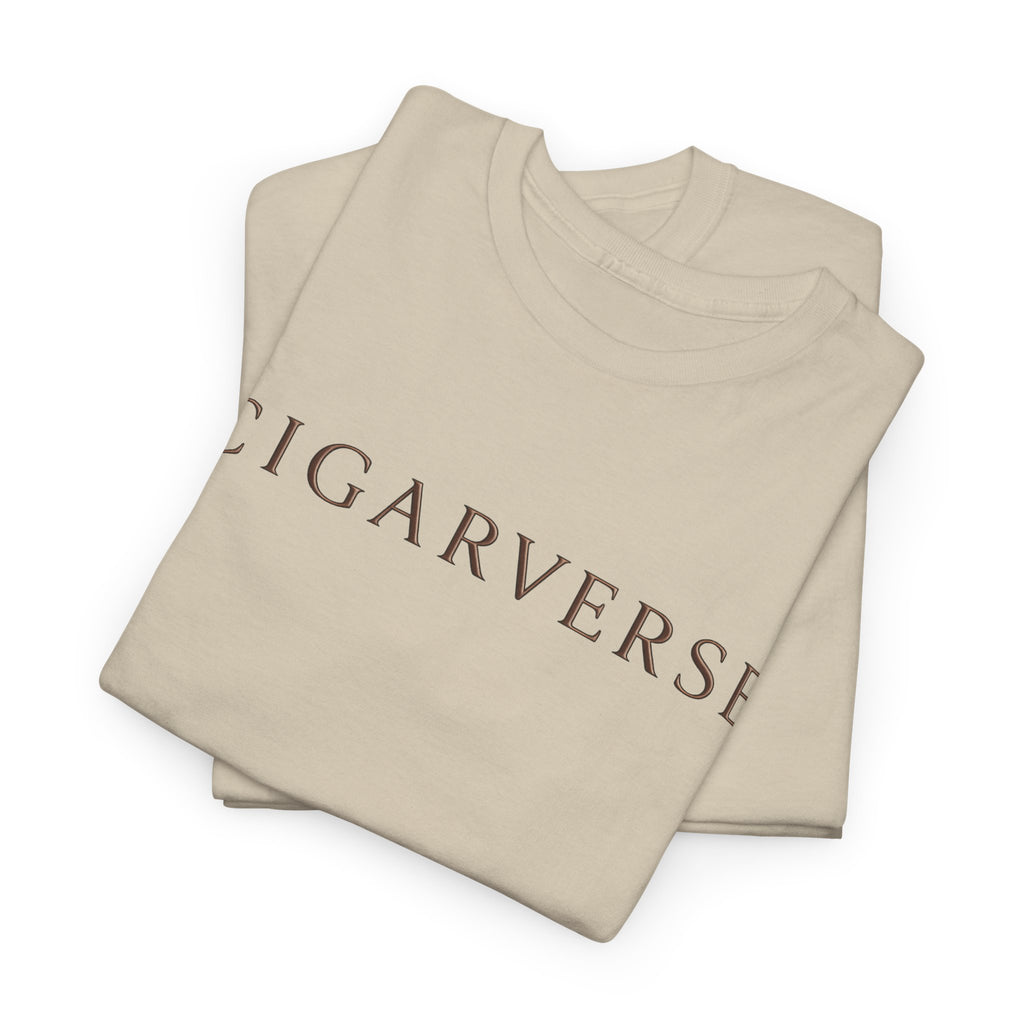 Unisex Chocolate Logo CIGARVERSE T‑Shirt — Minimalist Retro Cigar Brand Tee