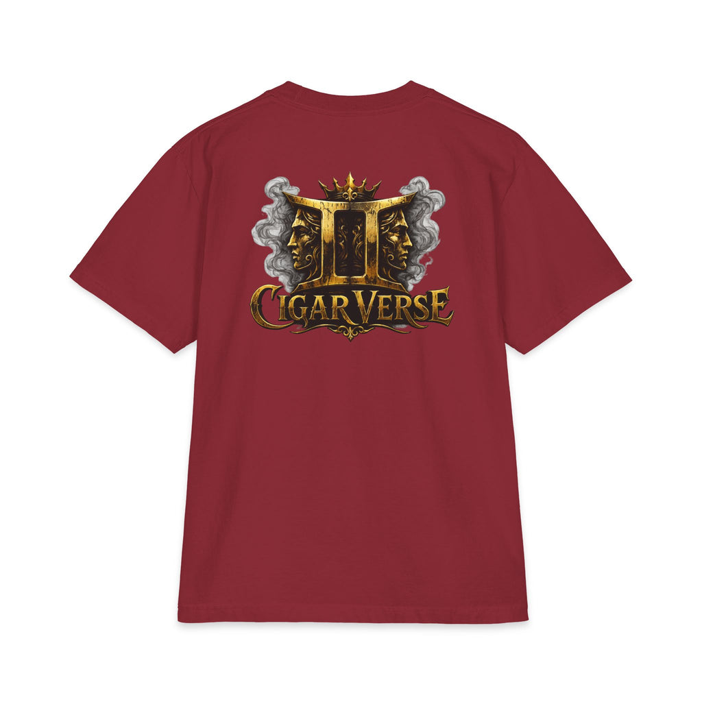 ULTRA PREMIUM HEAVYWEIGHT CigarVerse Graphic T-Shirt — Bold Gold Logo Smoking-Inspired Tee