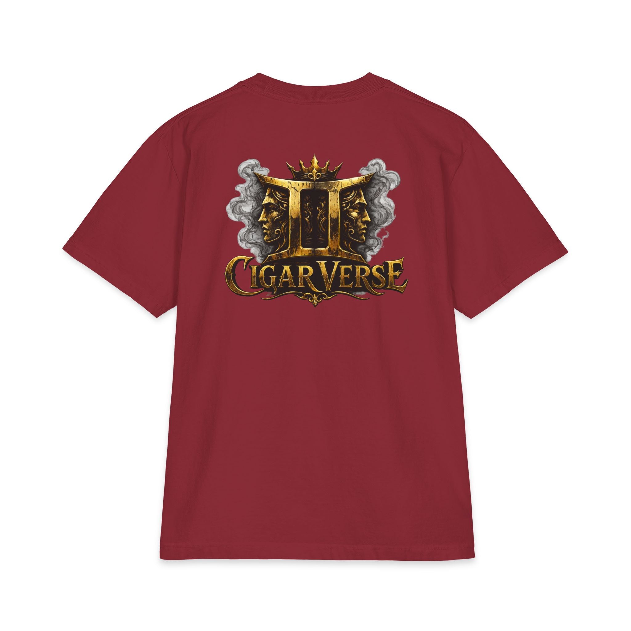 ULTRA PREMIUM HEAVYWEIGHT CigarVerse Graphic T-Shirt — Bold Gold Logo Smoking-Inspired Tee