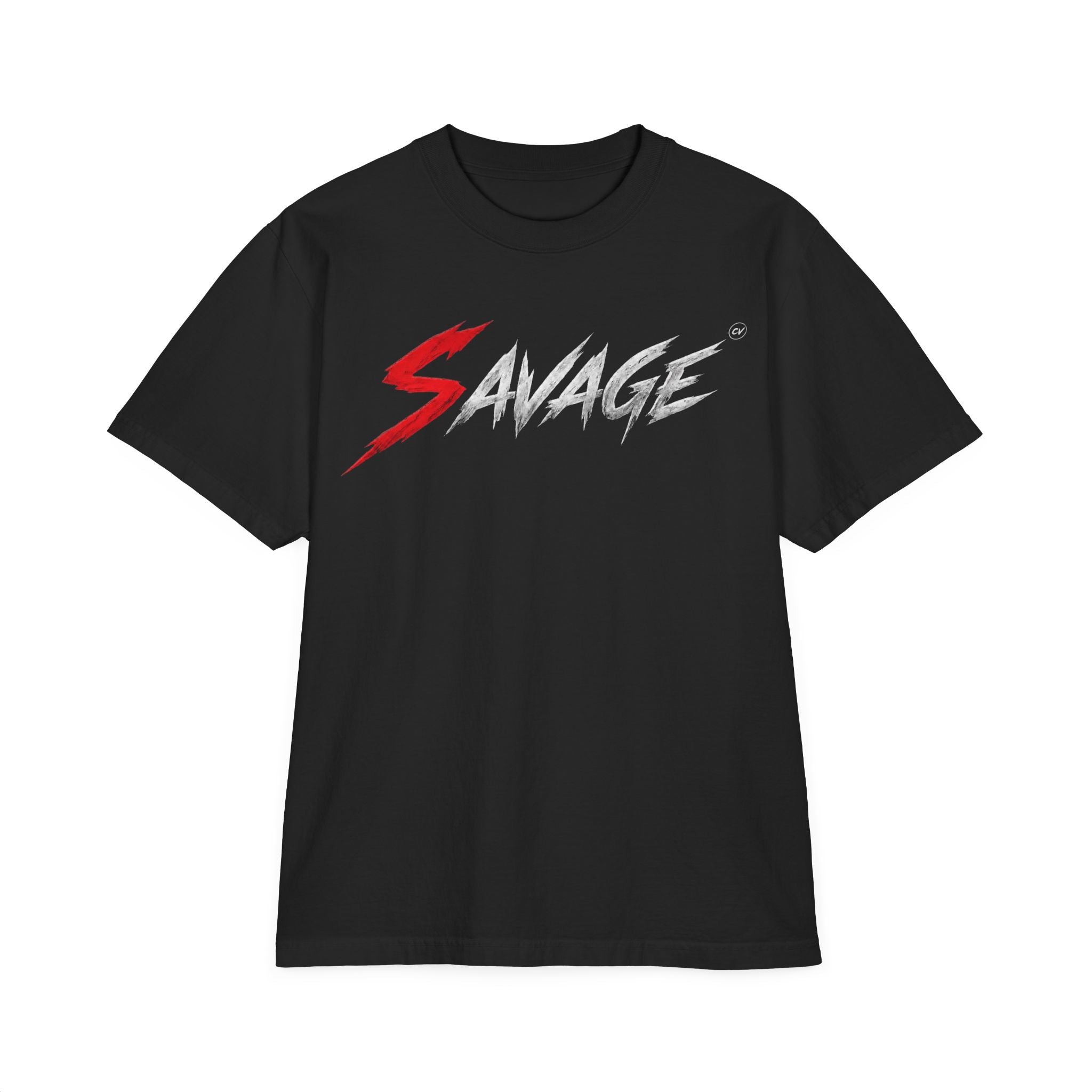 Savage Logo Premium Max Heavyweight T-Shirt — Bold Streetwear Graphic Tee