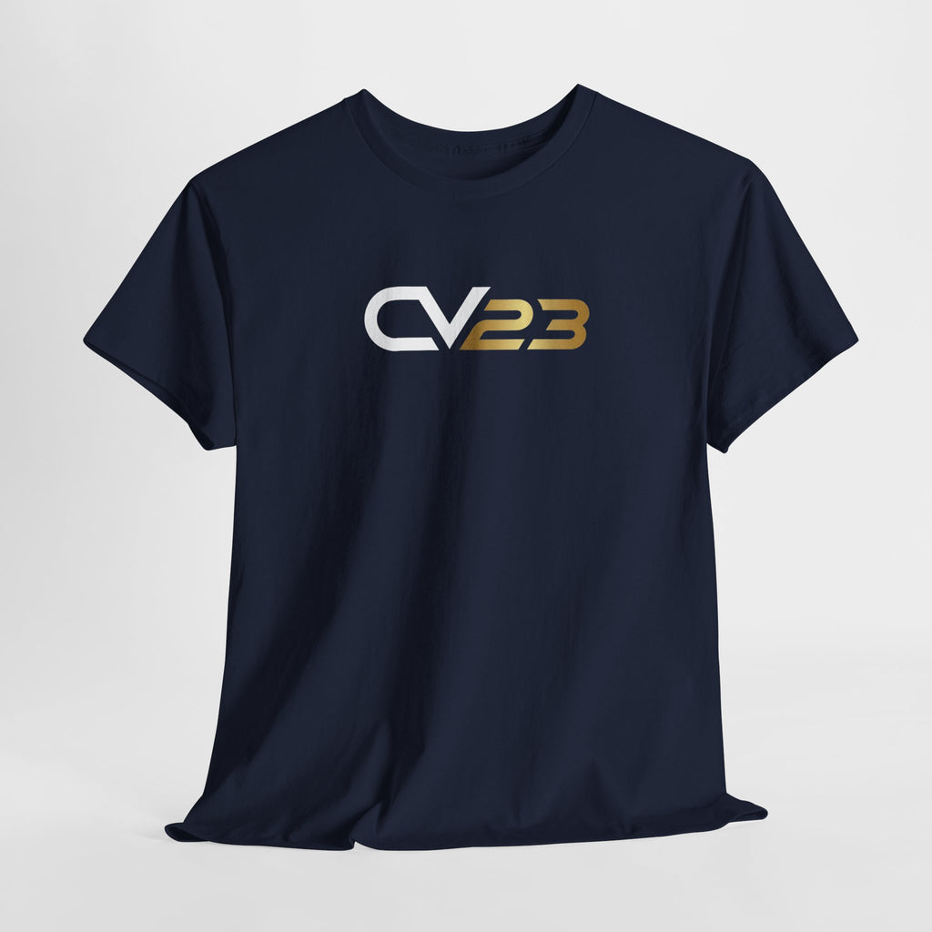 CV23 Logo T-Shirt — Minimalist Black Graphic Tee