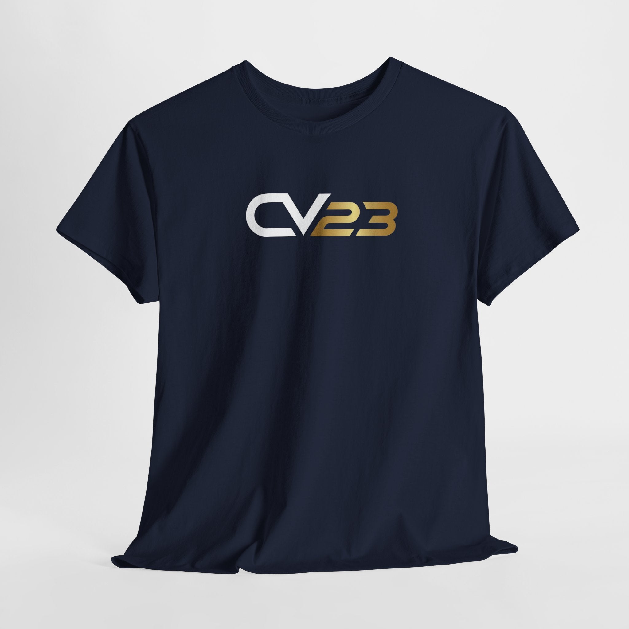 CV23 Logo T-Shirt — Minimalist Black Graphic Tee