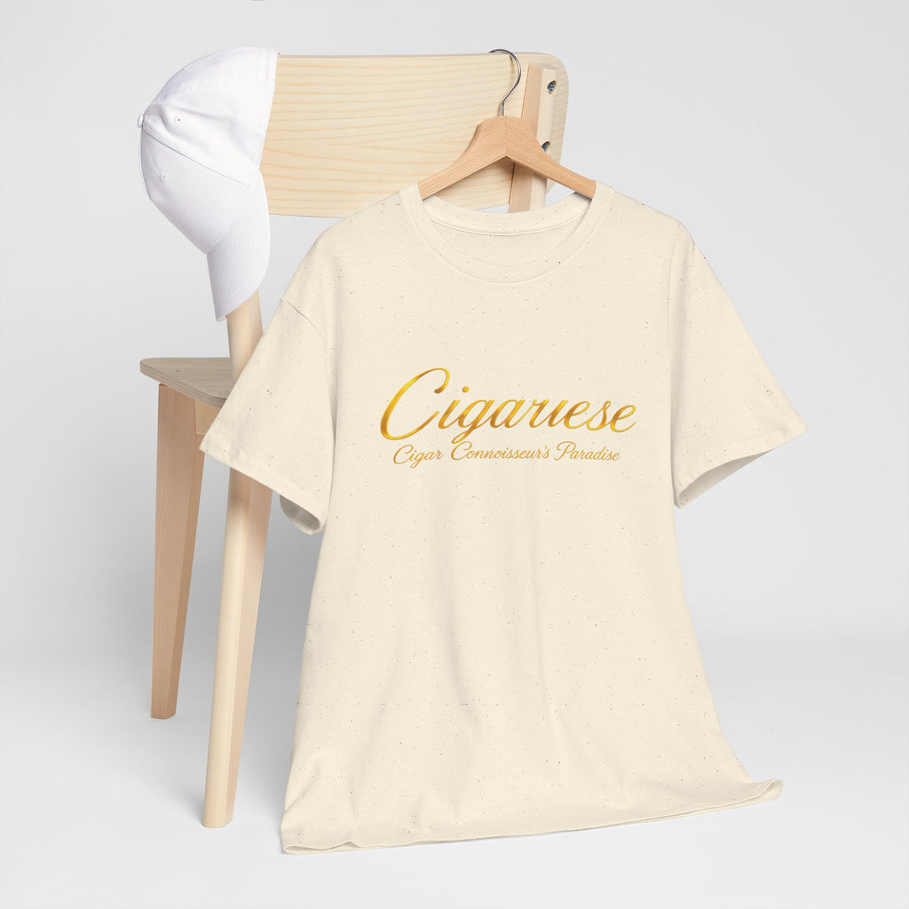 Cigarverse 'Cigar Connoisseurs Paradise’ Gold Logo T-Shirt