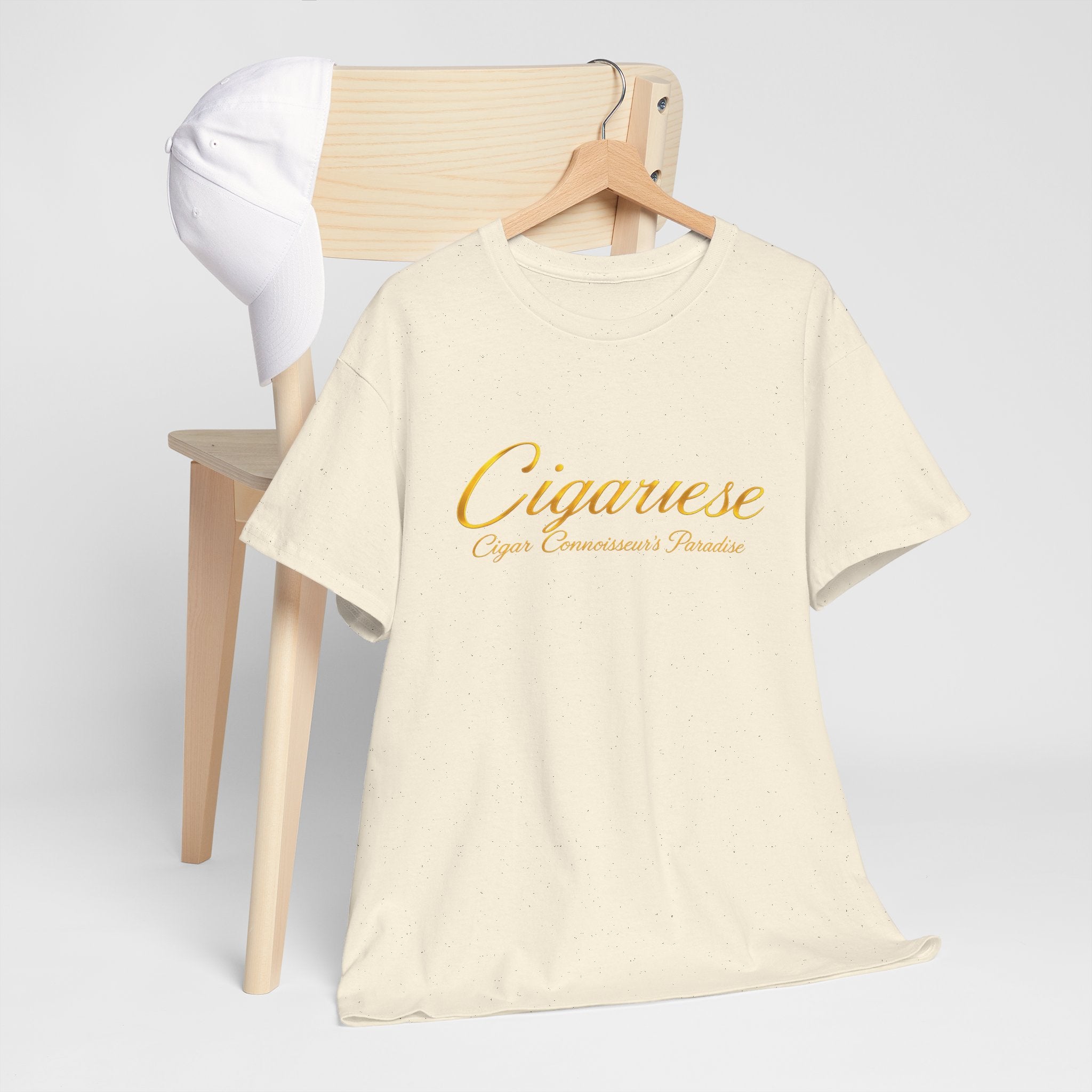 Cigarverse 'Cigar Connoisseurs Paradise’ Gold Logo T-Shirt