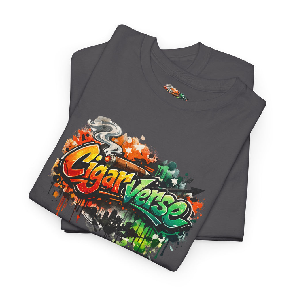 CigarVerse Graffiti Tee - Colorful Art Logo T-Shirt