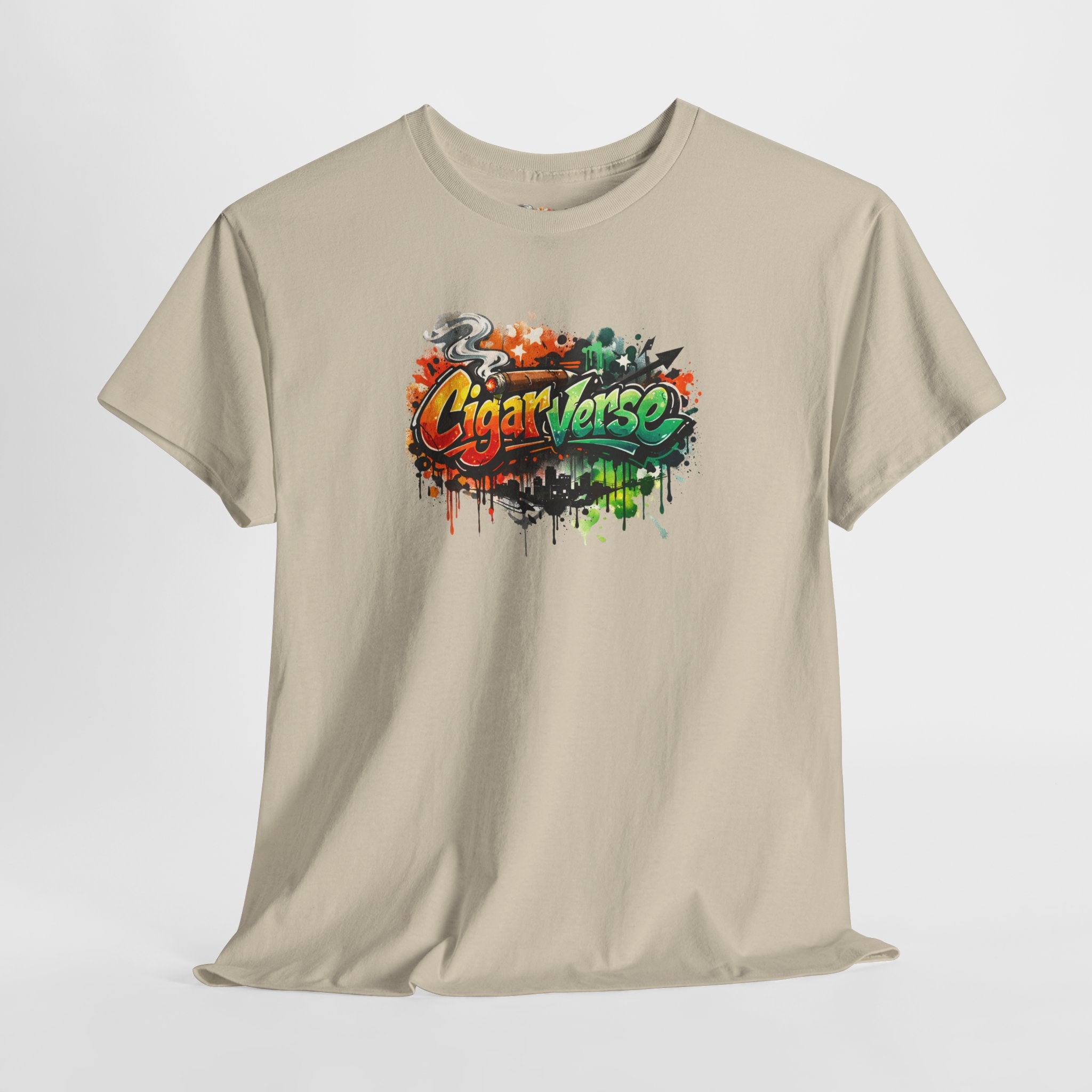 CigarVerse Graffiti Tee - Colorful Art Logo T-Shirt