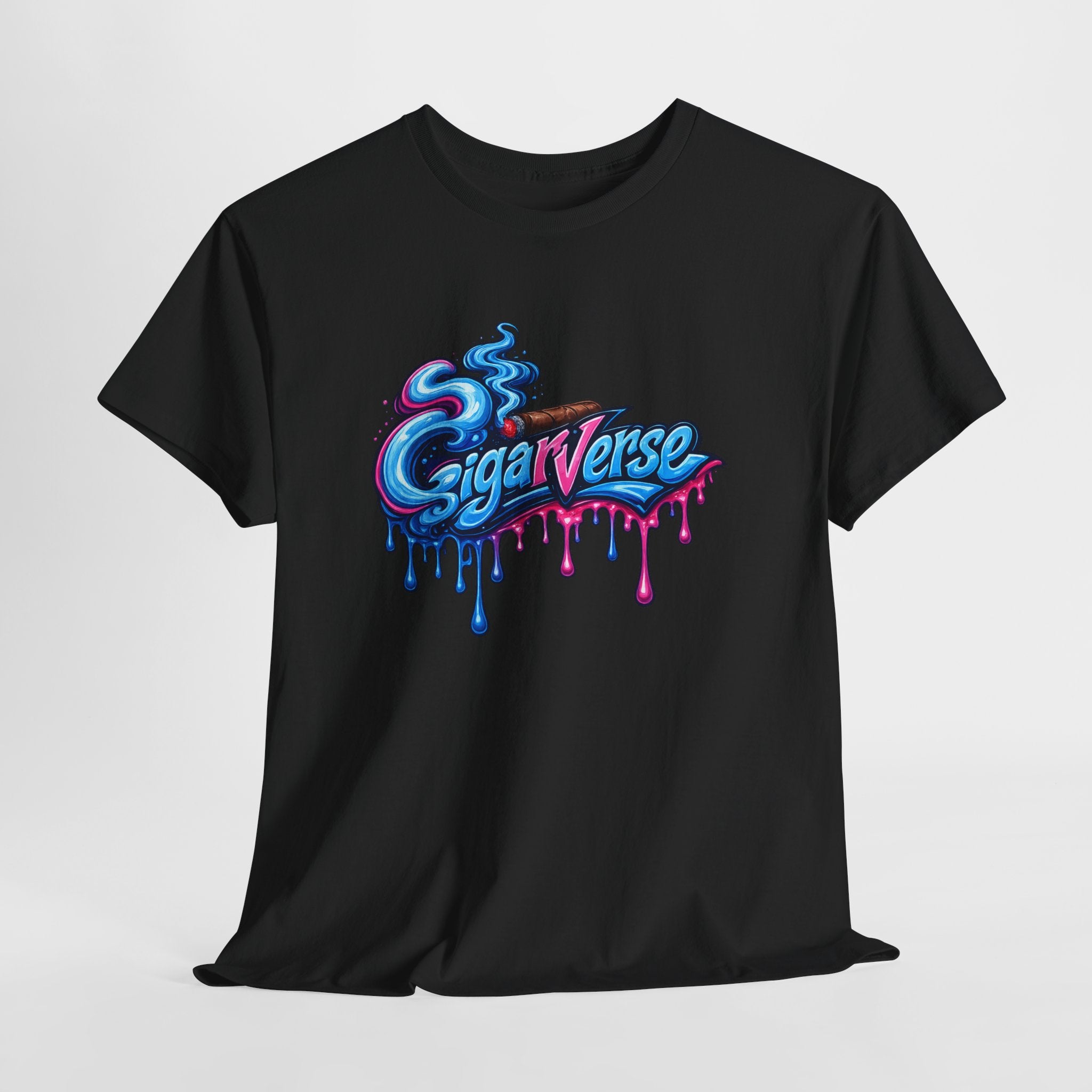 Cigarverse Drip Logo Tee — Retro Vaporwave Graphic T-Shirt