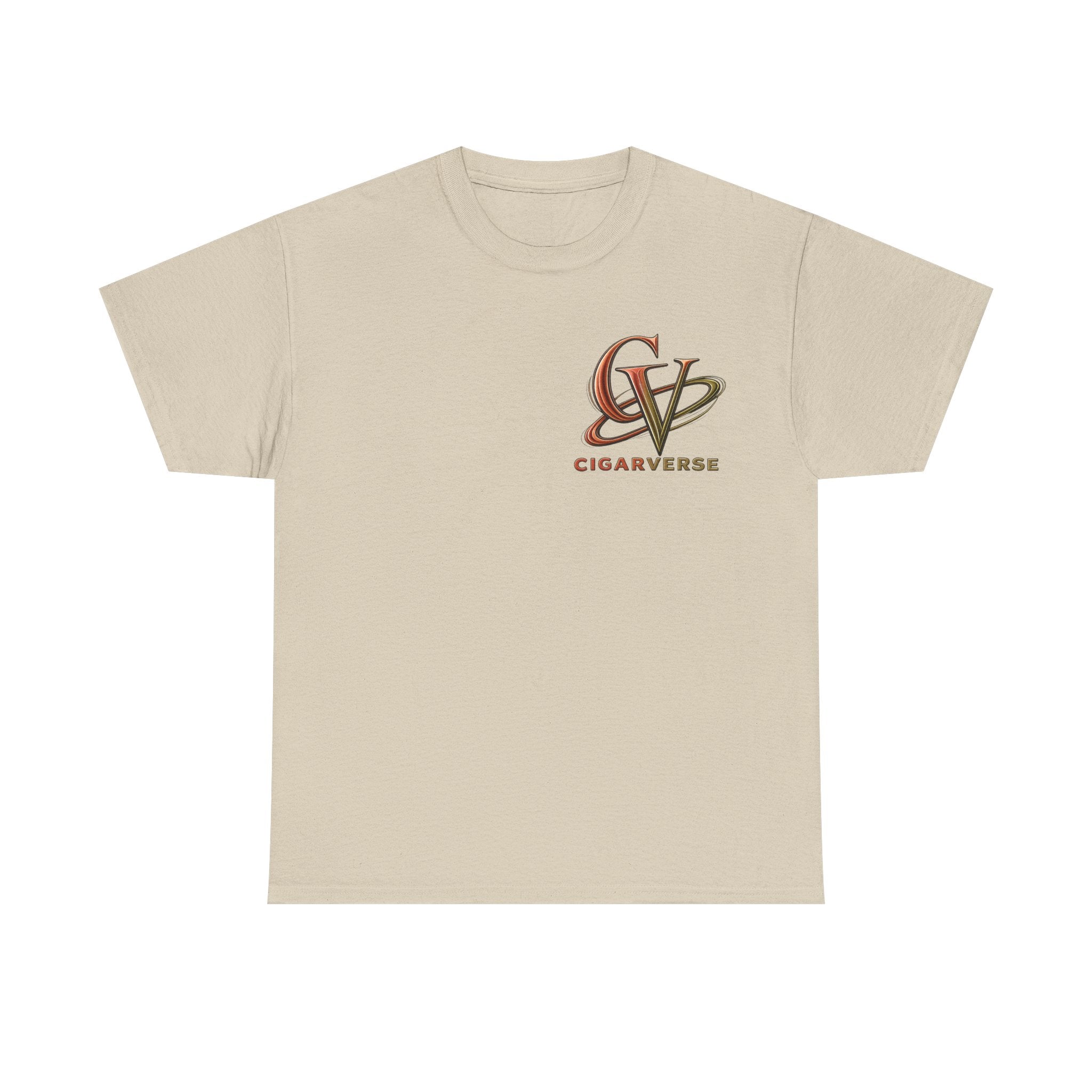 CIGARVERSE Tee — Vintage Script Chest Print Cotton T-Shirt
