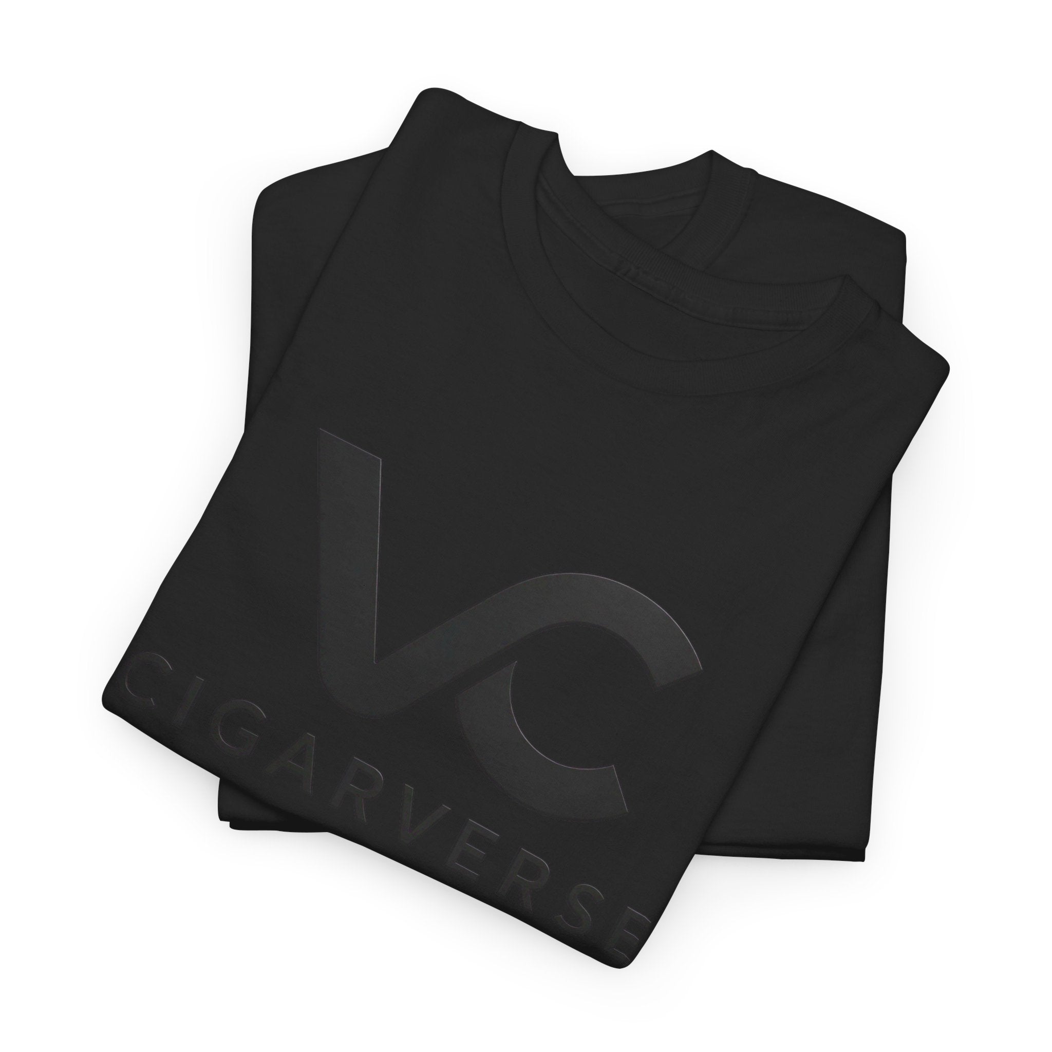 Unisex Black Logo CIGAVERSE Tee — Minimal Black Graphic T-Shirt