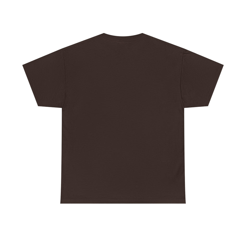 Spiral Tobacco Leaf Chest Logo Tee — Rustic Brown Graphic T-Shirt