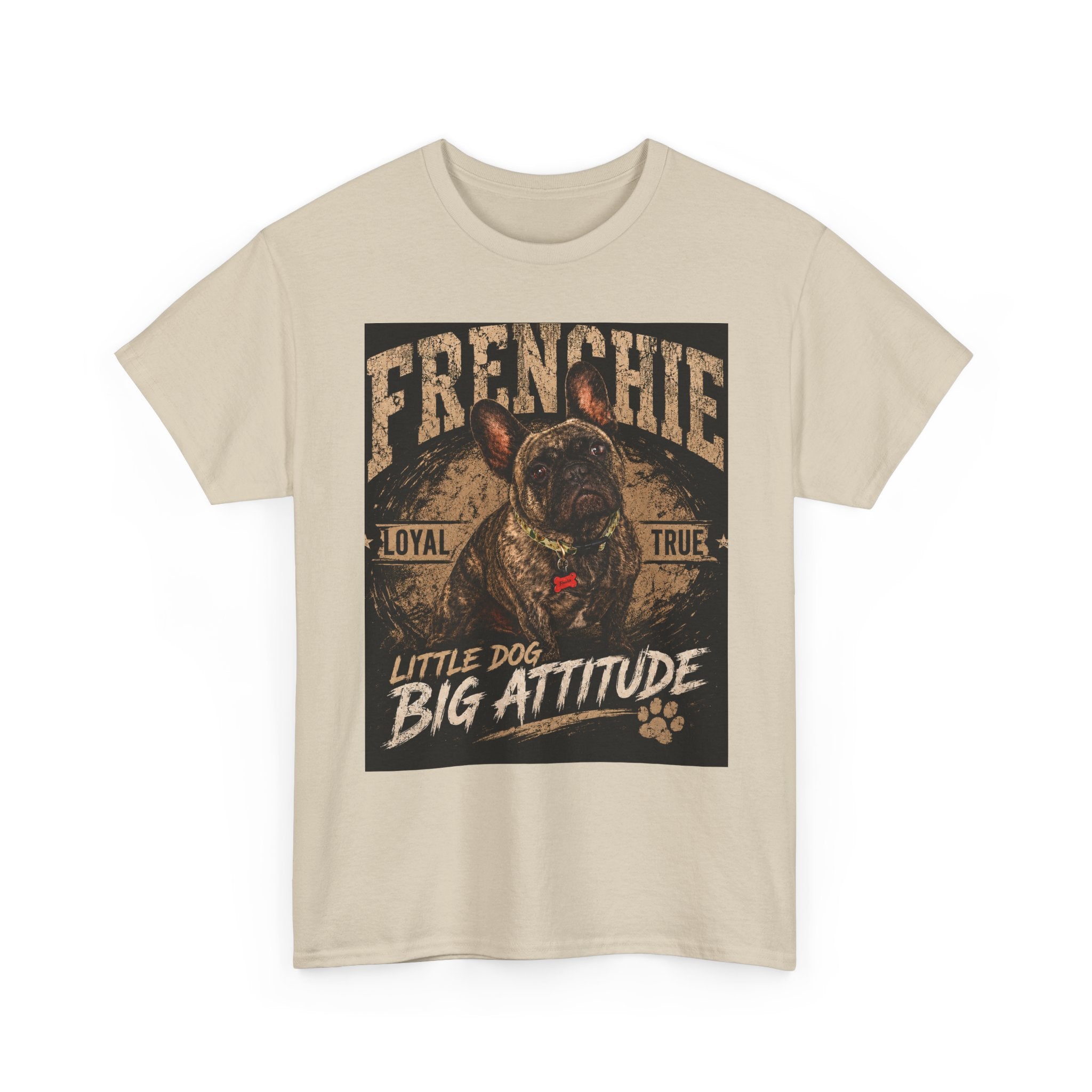 Frenchie Dog T-Shirt - “Little Dog Big Attitude” Retro Graphic Tee