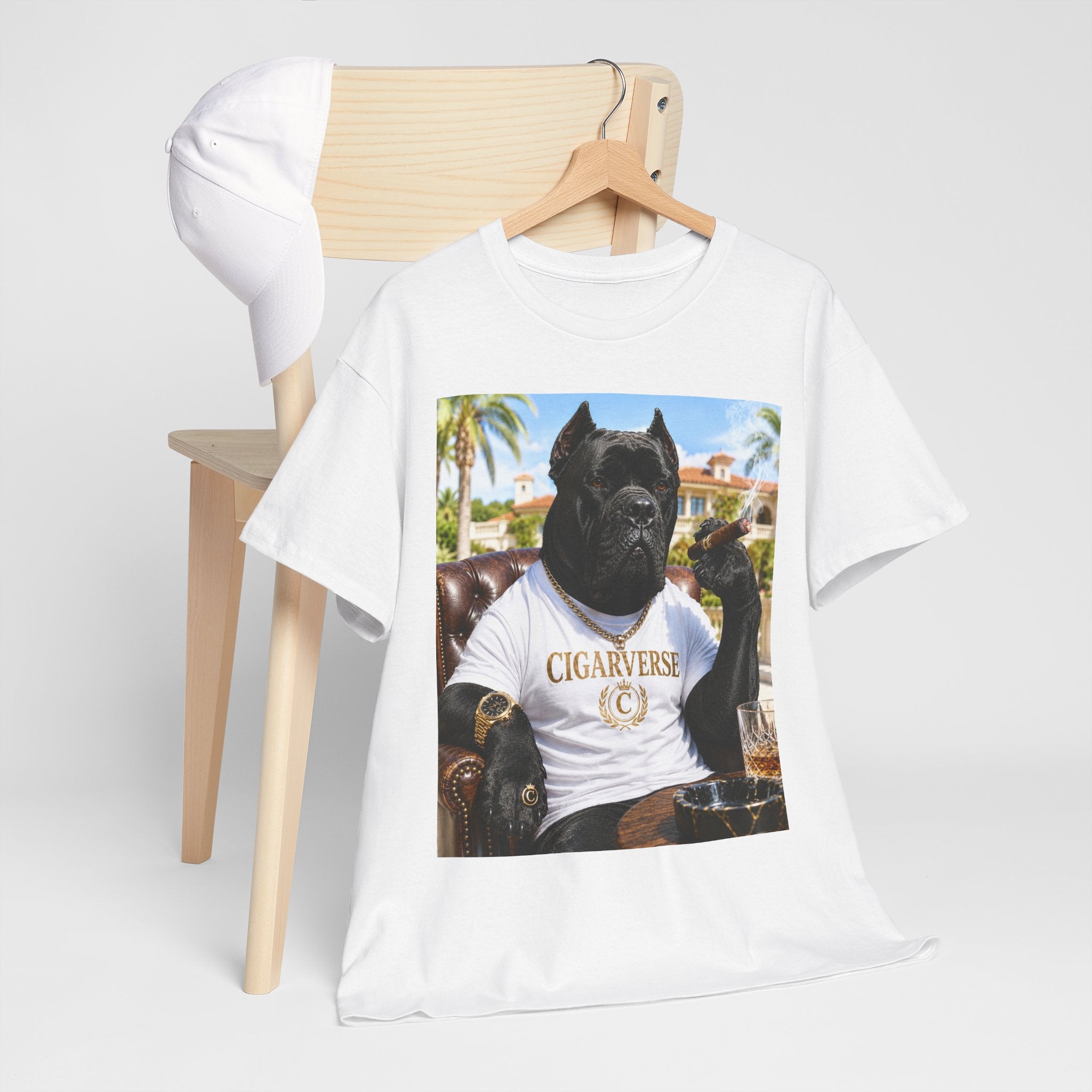 Cigarverse Graphic Tee — Vintage Smoker Dog Artwork