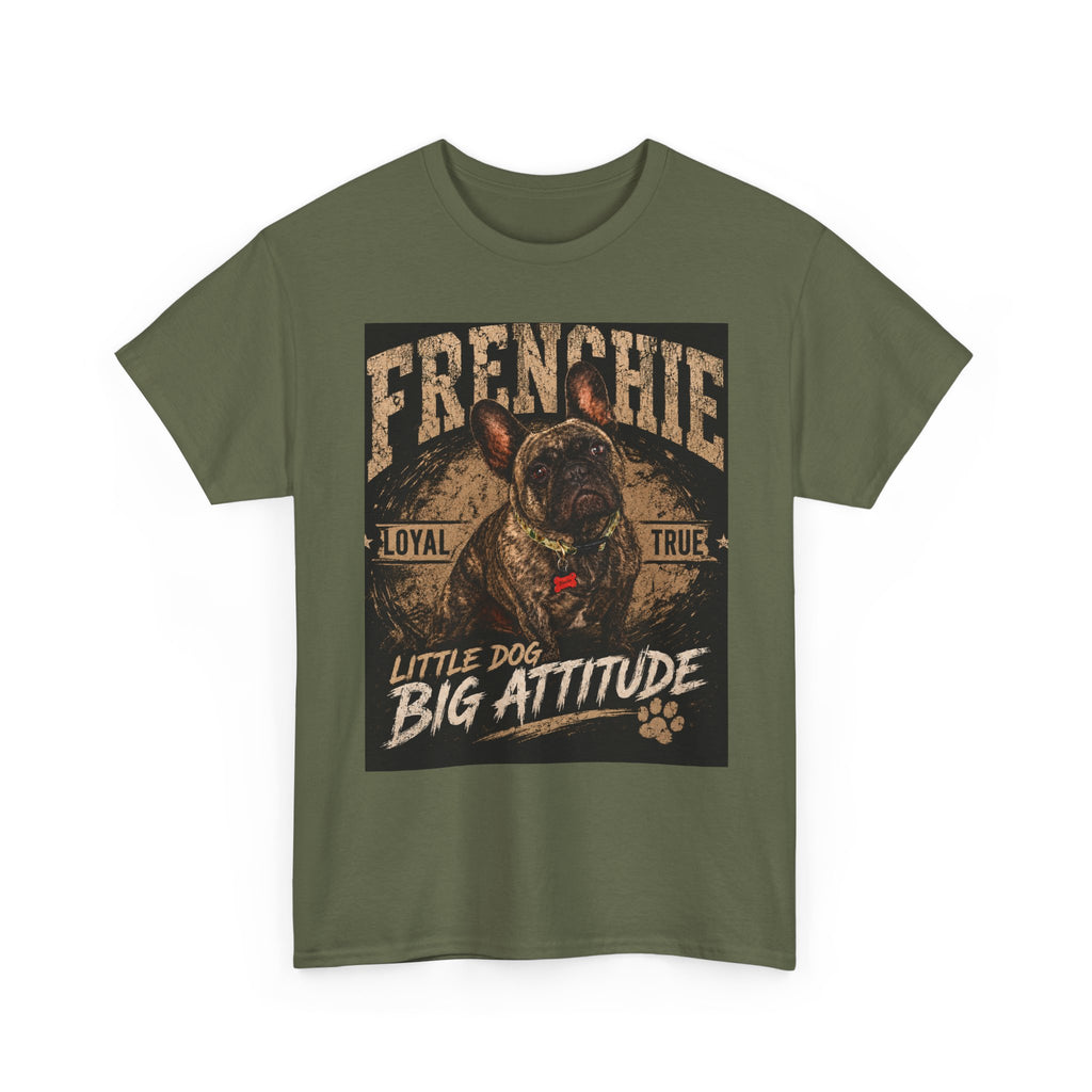Frenchie Dog T-Shirt - “Little Dog Big Attitude” Retro Graphic Tee
