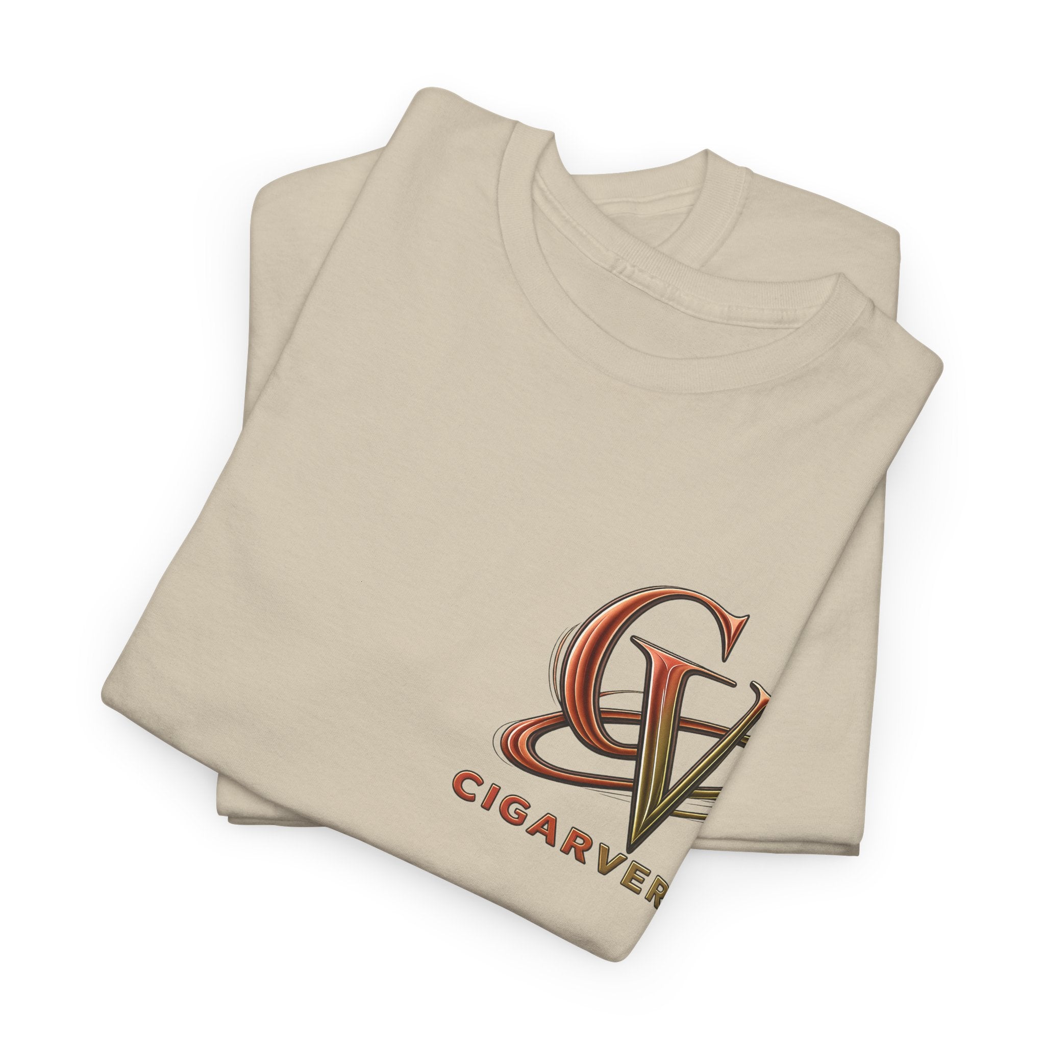 CIGARVERSE Tee — Vintage Script Chest Print Cotton T-Shirt